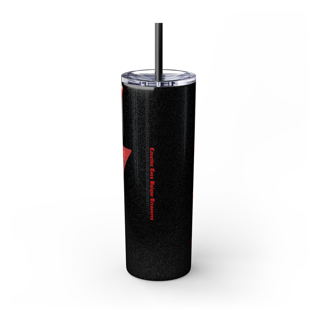 Inspirational Skinny Tumbler, 20oz - Motivational Drinkware, Gift for Her, Office Supplies, Travel Mug, Cheerful Hydration