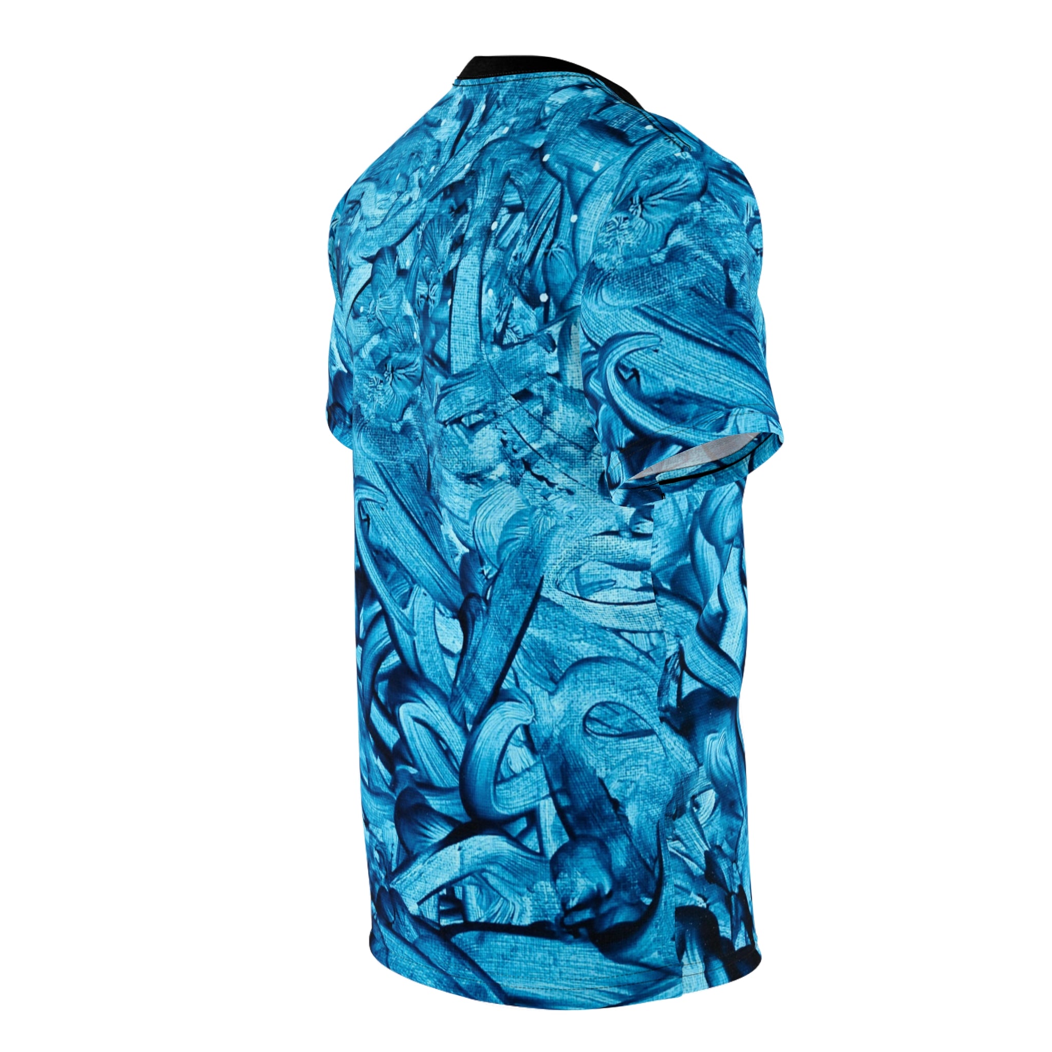 Vibrant “True Blue |” Abstract Unisex Cut & Sew Tee