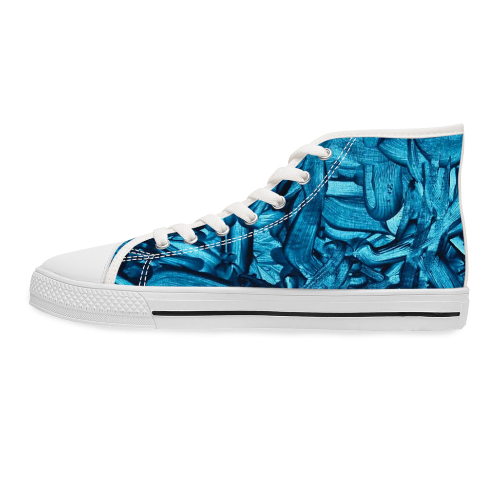 True Blue || Tie Dye Women's High Top Sneakers