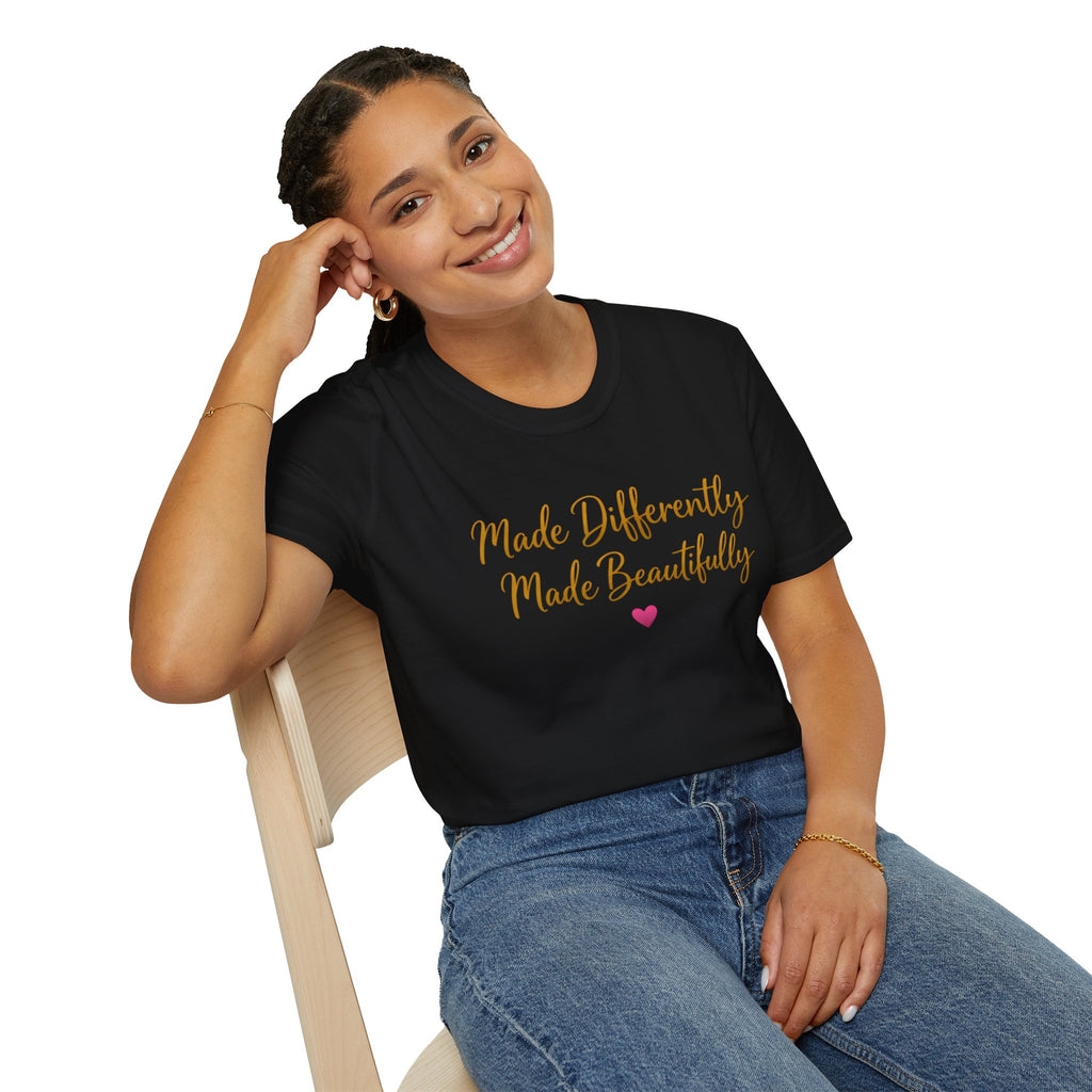 Made Differently Made Beautifully T-Shirt — Inspirational Disability Awareness Tee