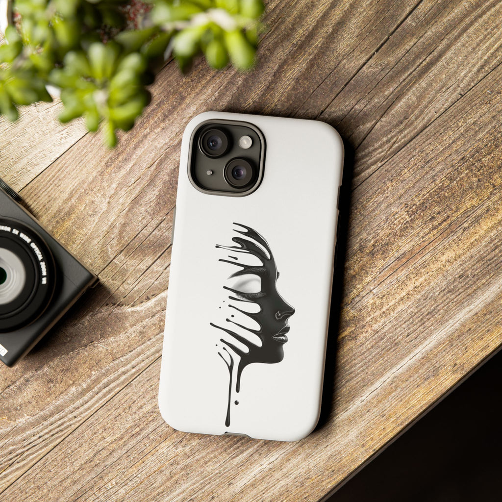 Stylish Phone Case with Artistic Design, Tough Phone Cover, Unique Phone Accessory, Gift for Art Lovers, Trendy Protective Case
