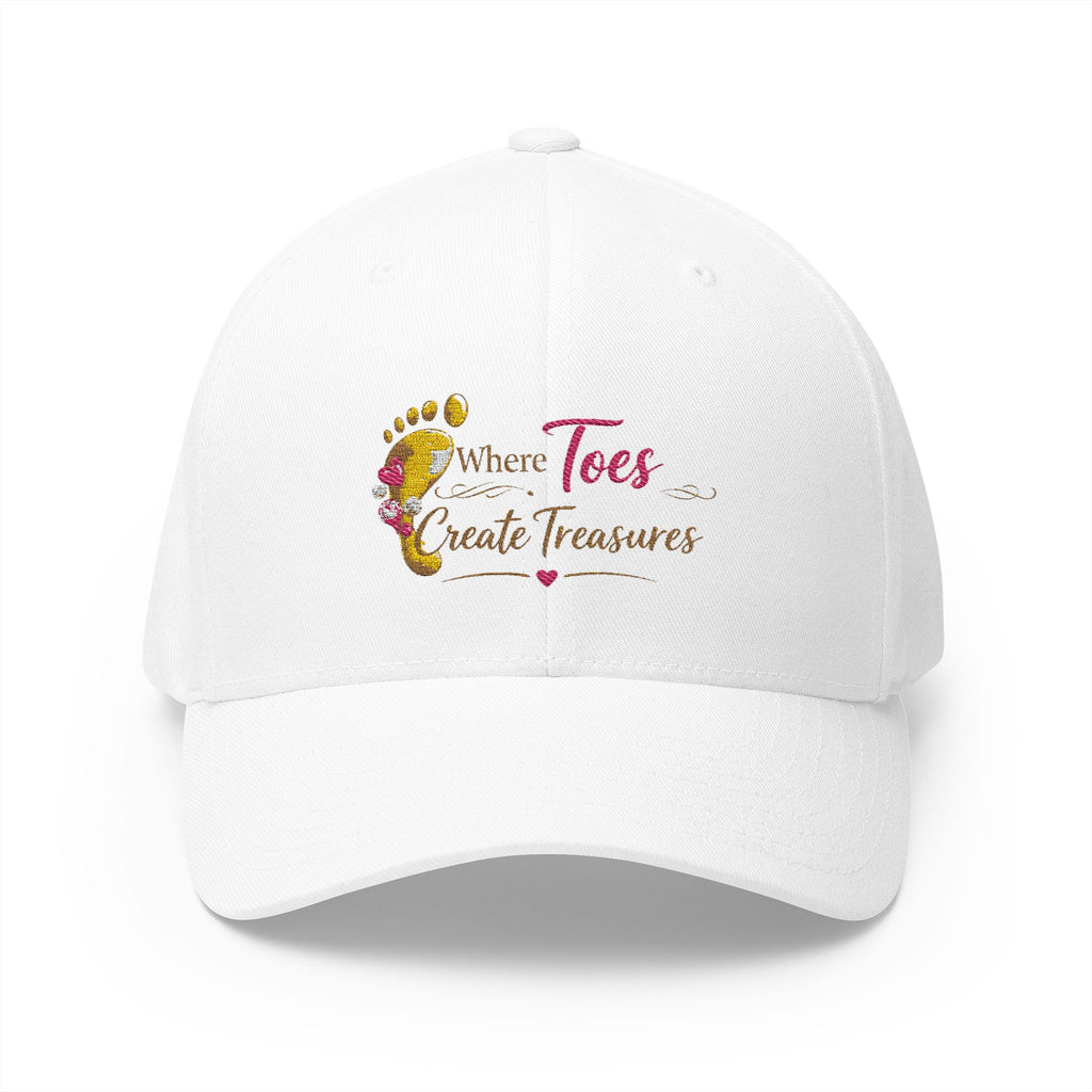 “Where Toes Create Treasures” - Closed-Back Structured Cap (Embroidery)