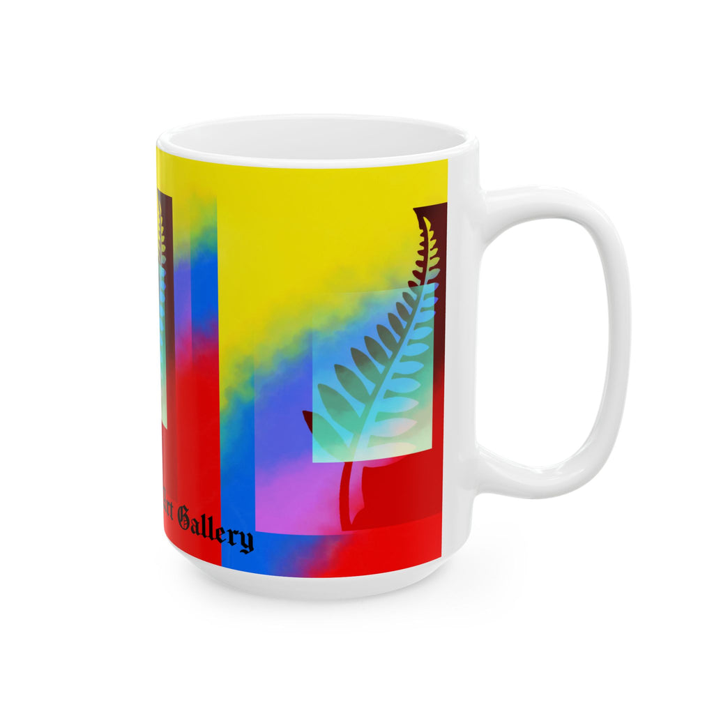 Colorful Fern Ceramic Mug | Creative Toes Art Gallery - 11oz & 15oz