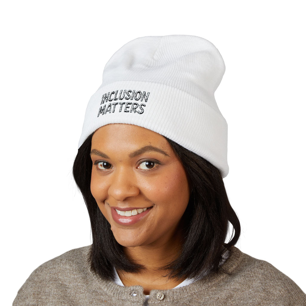 Inclusion Matters Embroidered Cuffed Beanie