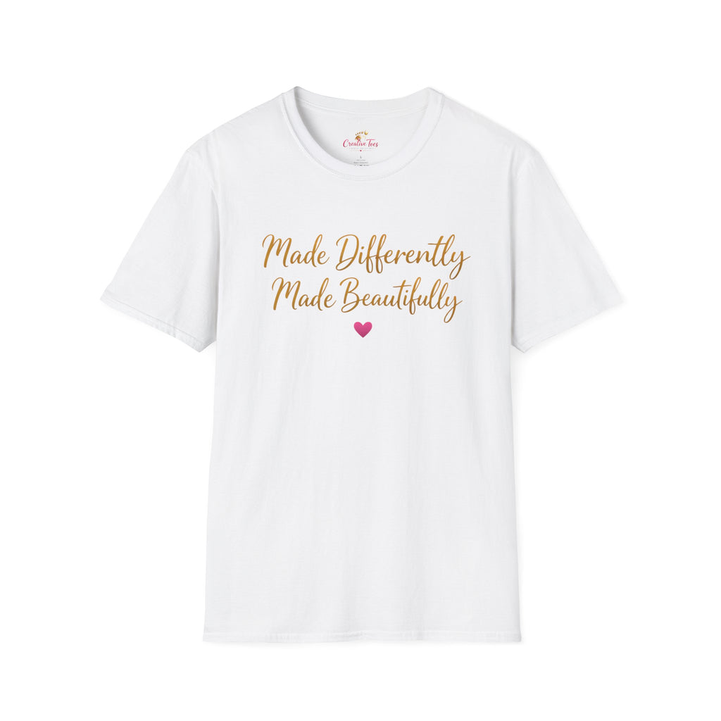 Made Differently Made Beautifully T-Shirt — Inspirational Disability Awareness Tee