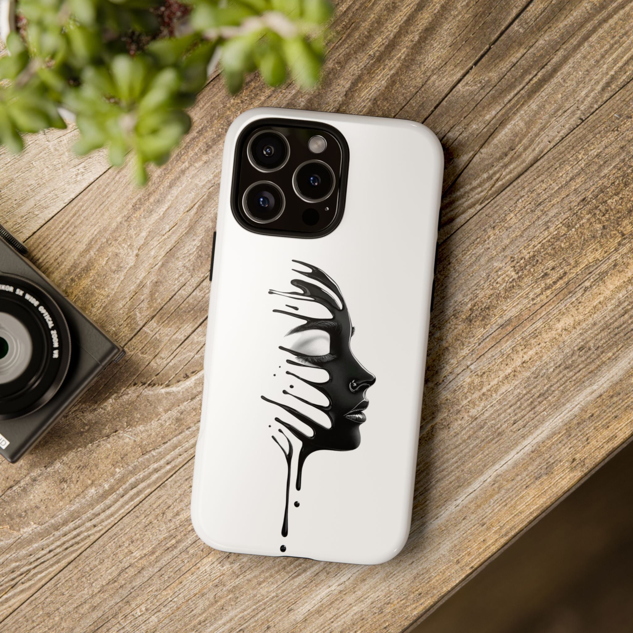 Stylish Phone Case with Artistic Design, Tough Phone Cover, Unique Phone Accessory, Gift for Art Lovers, Trendy Protective Case