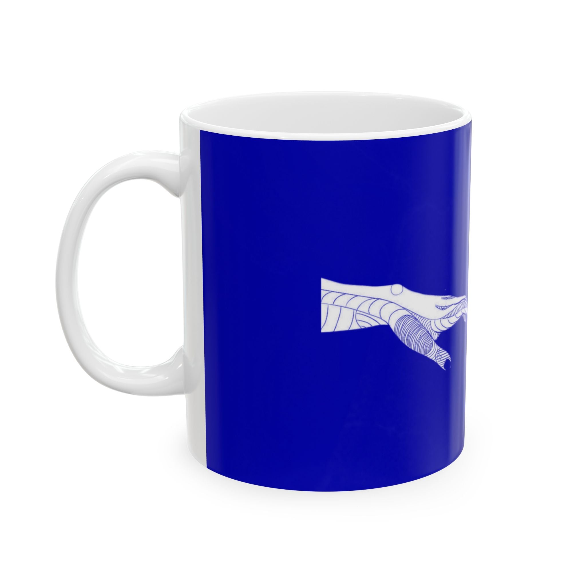 “Hand in hand” artistic Ceramic Mug - Hand Connection Design, 11oz & 15oz