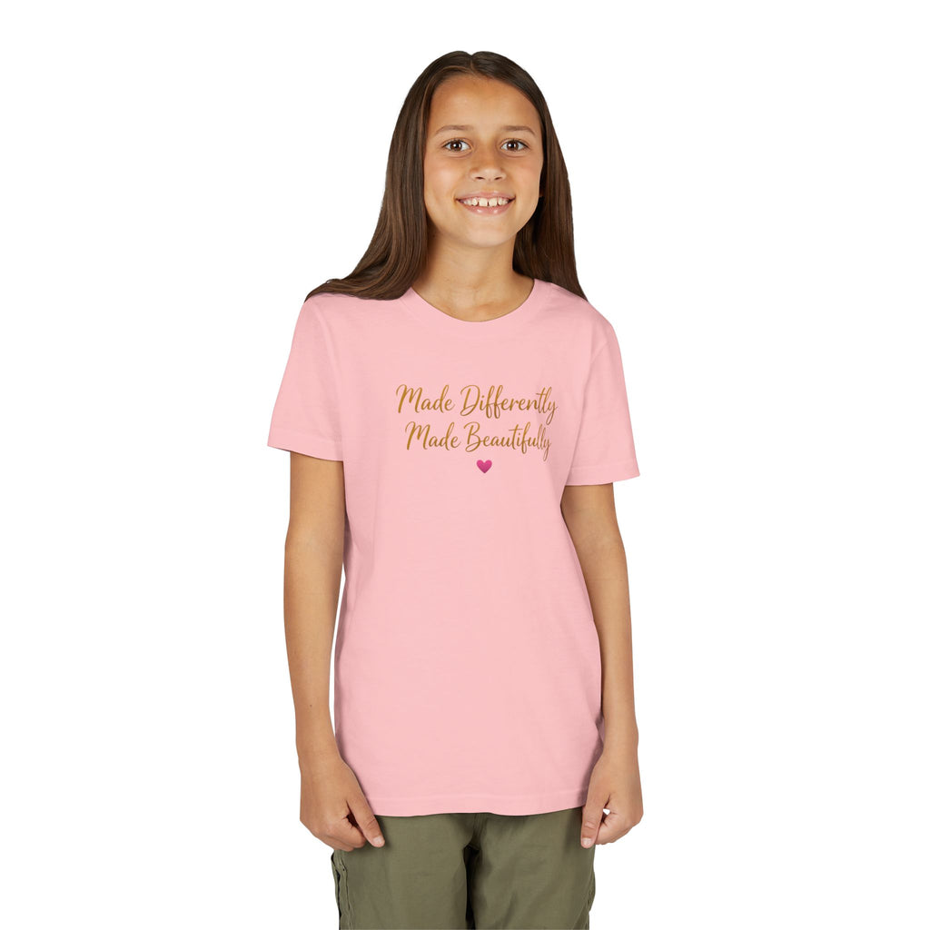 Youth Tee – "Made Differently Made Beautifully" Inspirational Kids T‑Shirt