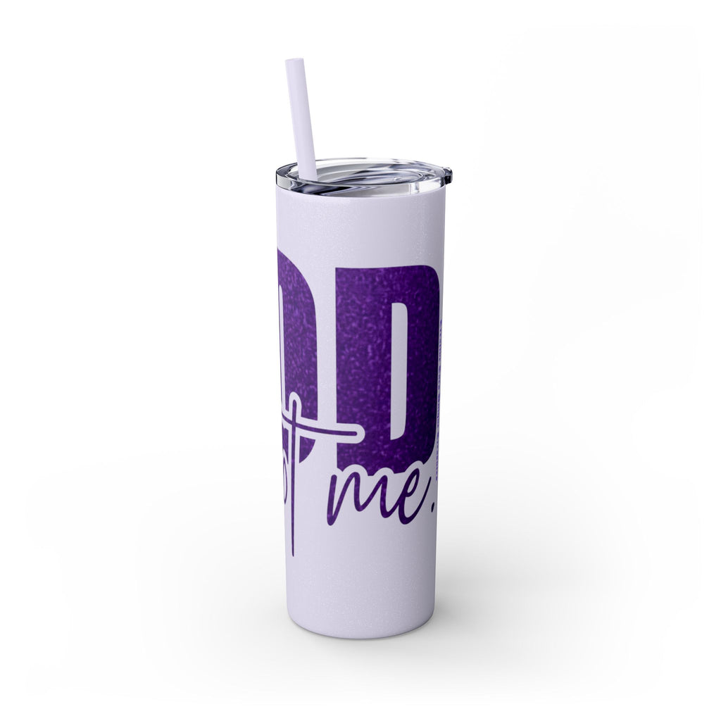 Inspirational Skinny Tumbler, 20oz - Motivational Drinkware, Gift for Her, Office Supplies, Travel Mug, Cheerful Hydration