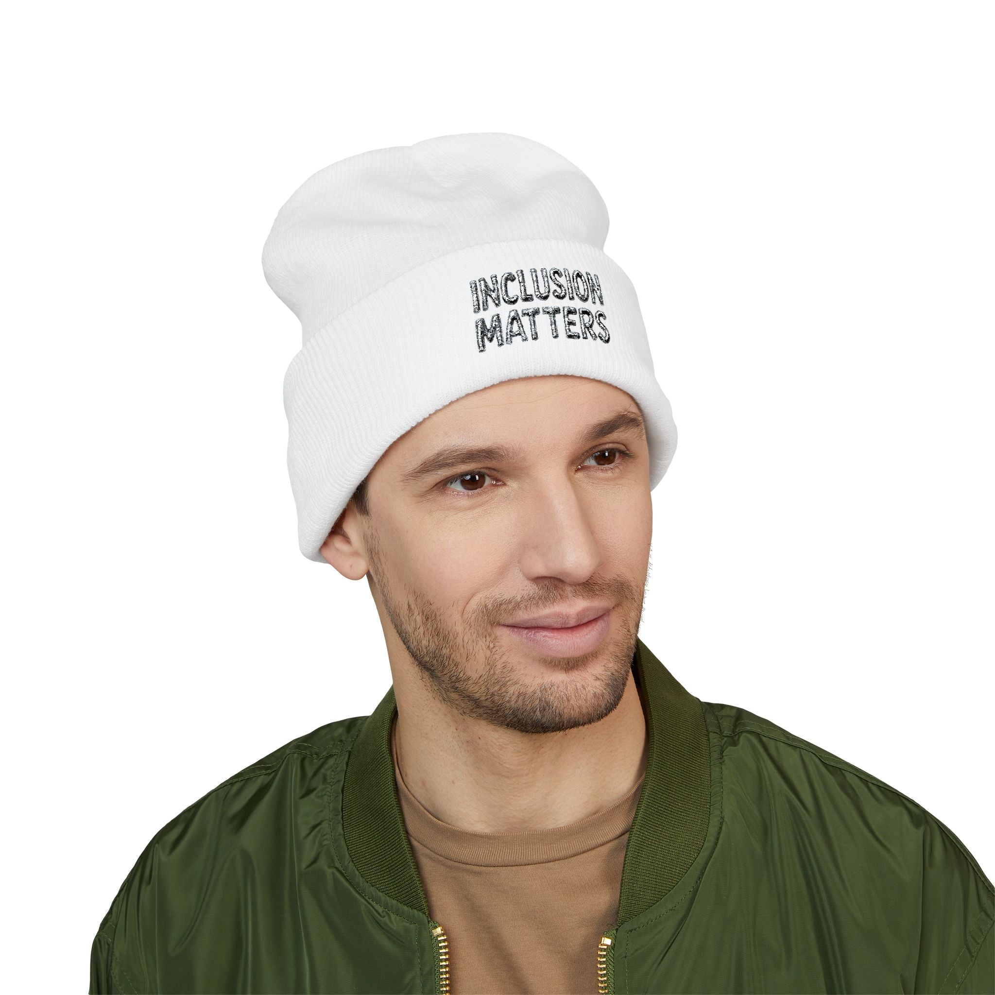 Inclusion Matters Embroidered Cuffed Beanie
