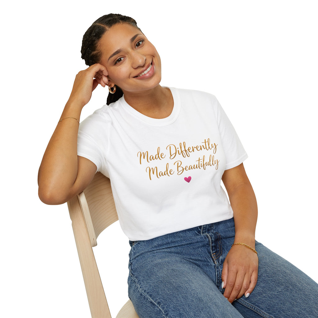 Made Differently Made Beautifully T-Shirt — Inspirational Disability Awareness Tee