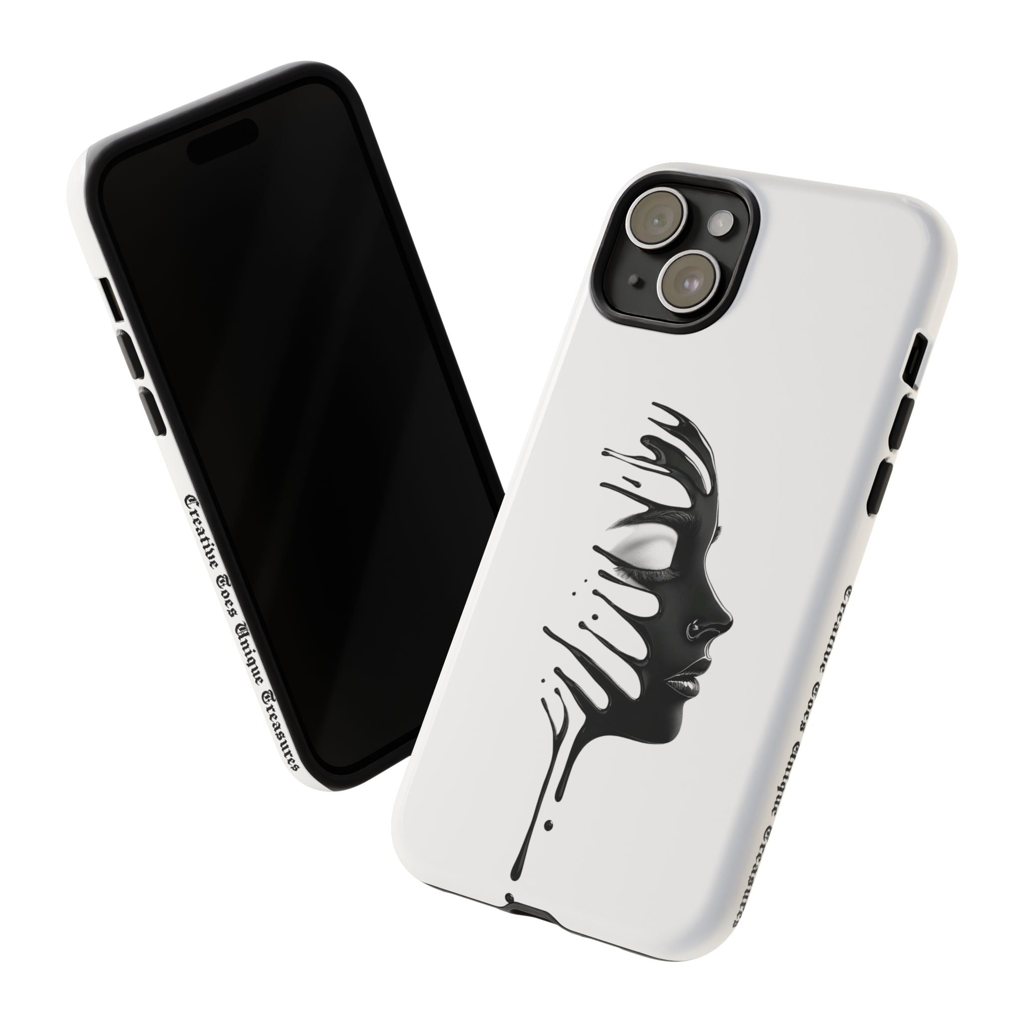 Stylish Phone Case with Artistic Design, Tough Phone Cover, Unique Phone Accessory, Gift for Art Lovers, Trendy Protective Case