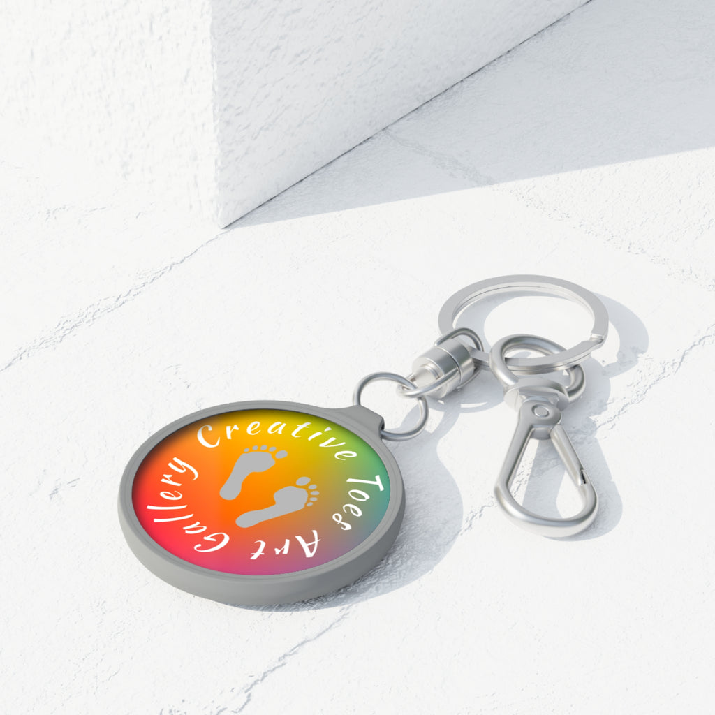 Creative Toes Art Gallery Logo Keyring Tag | Creative Toes Art Gallery