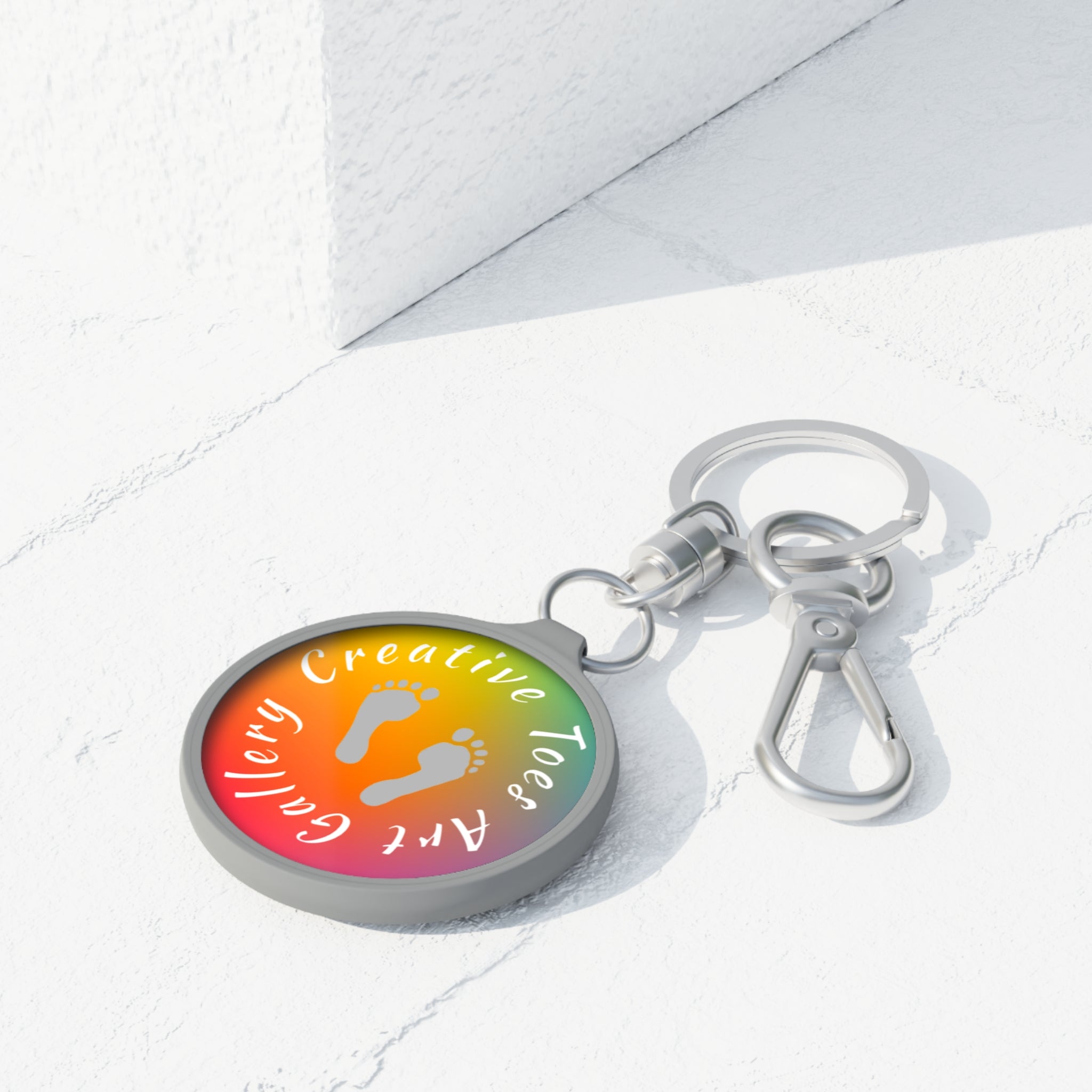 Creative Toes Art Gallery Logo Keyring Tag | Creative Toes Art Gallery