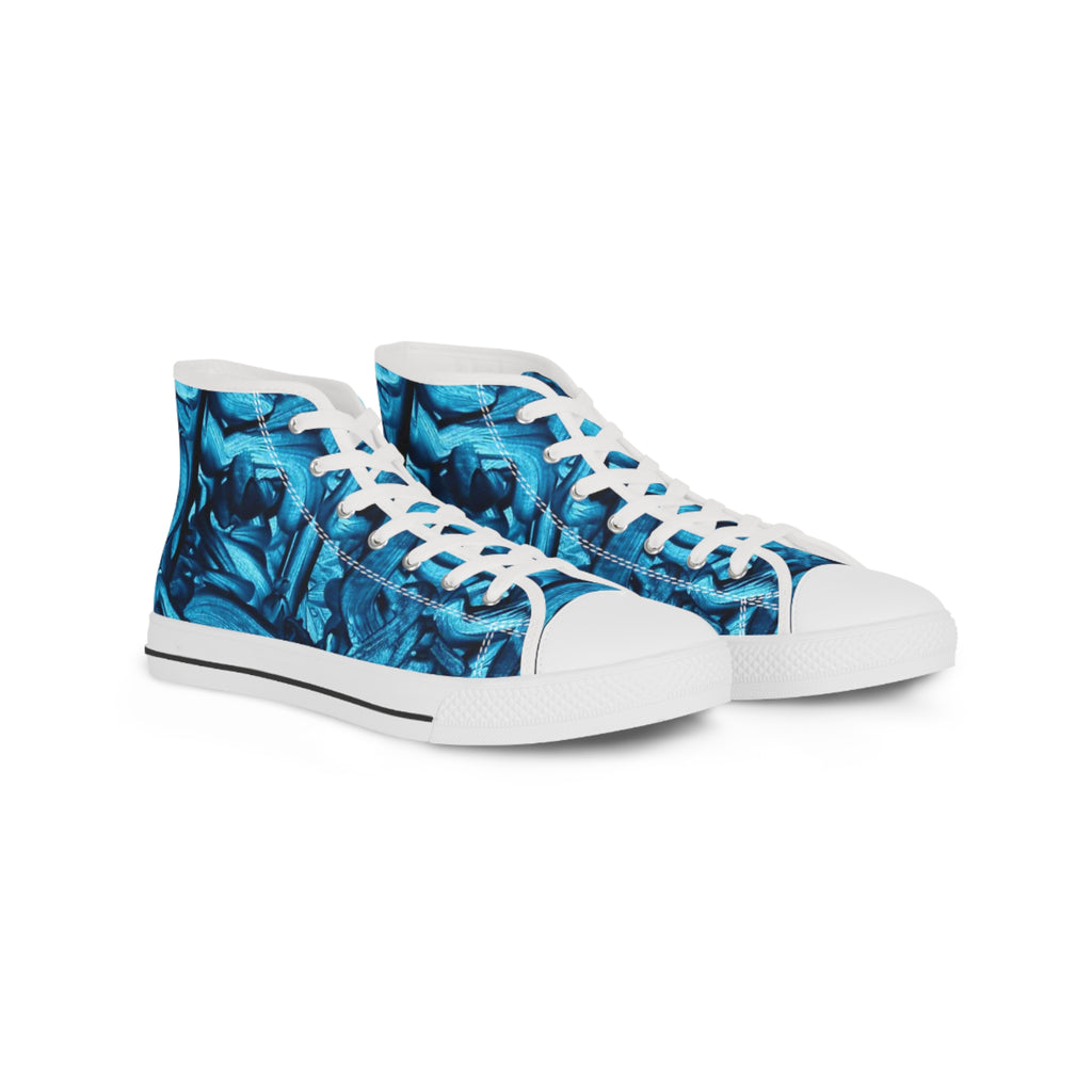 True Blue ||  Tie-Dye High Top Sneakers – Men's Retro Streetwear