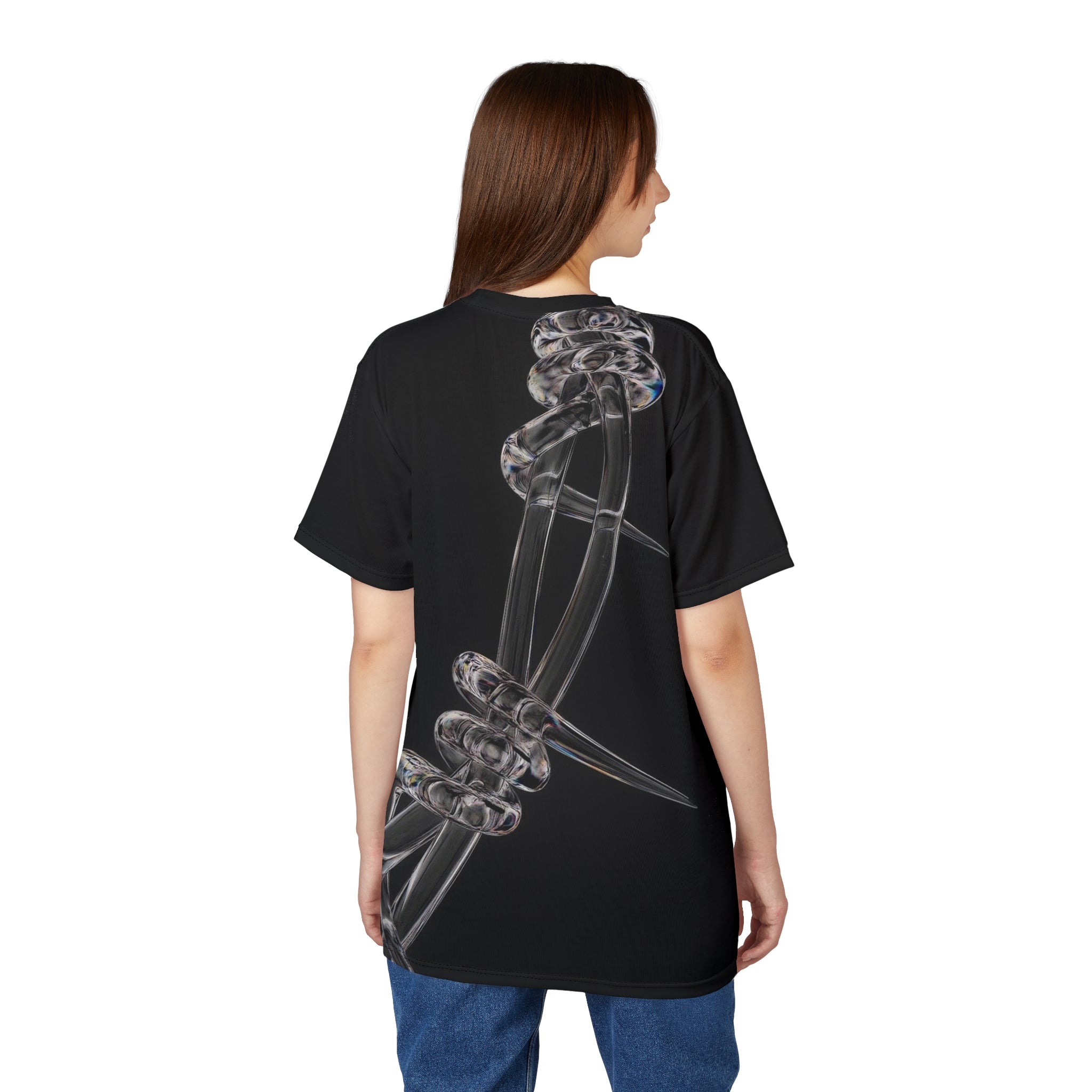 The Cost Of Love Tee — Black All-Over Print Artistic T-Shirt