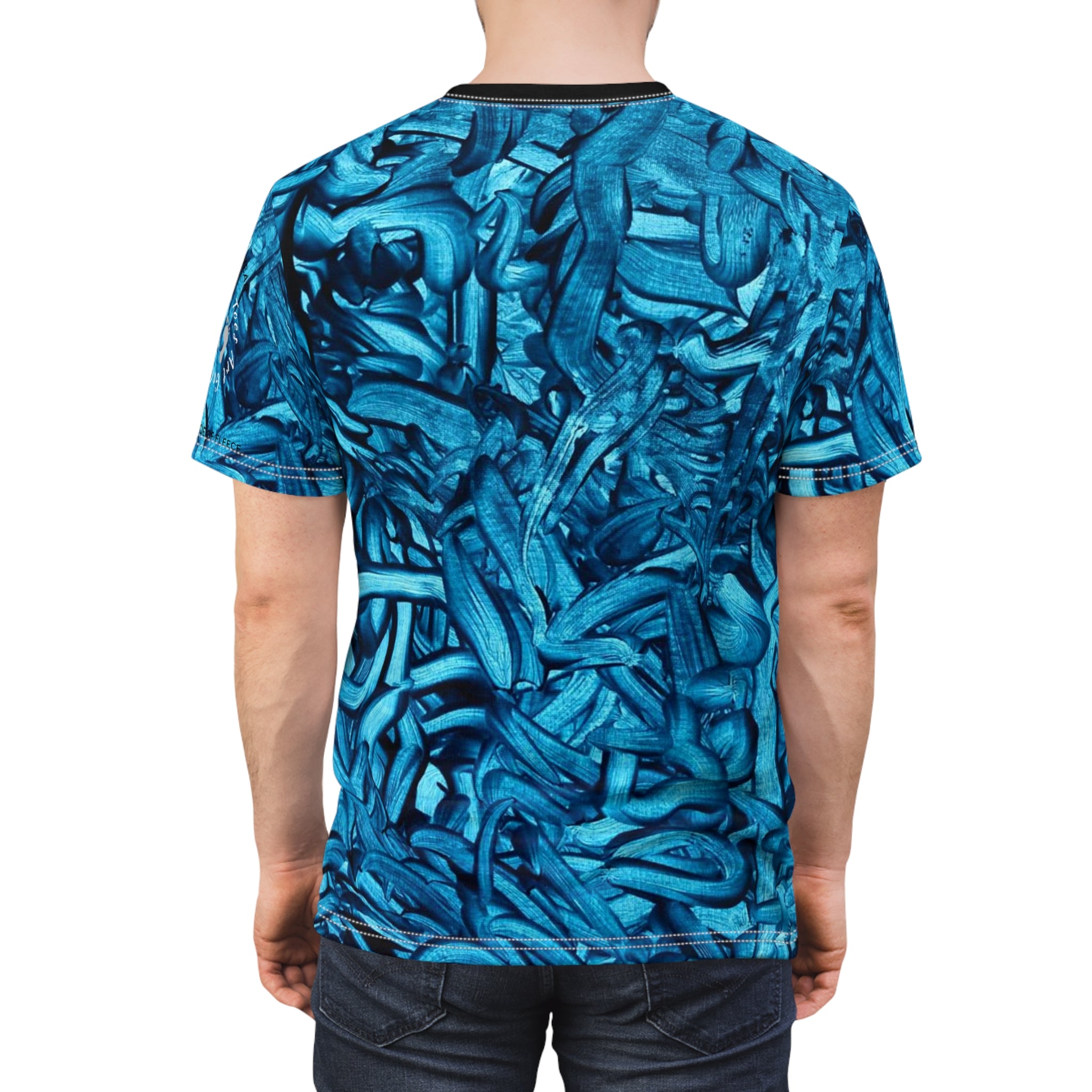 Vibrant “True Blue ||” Abstract Unisex Cut & Sew Tee