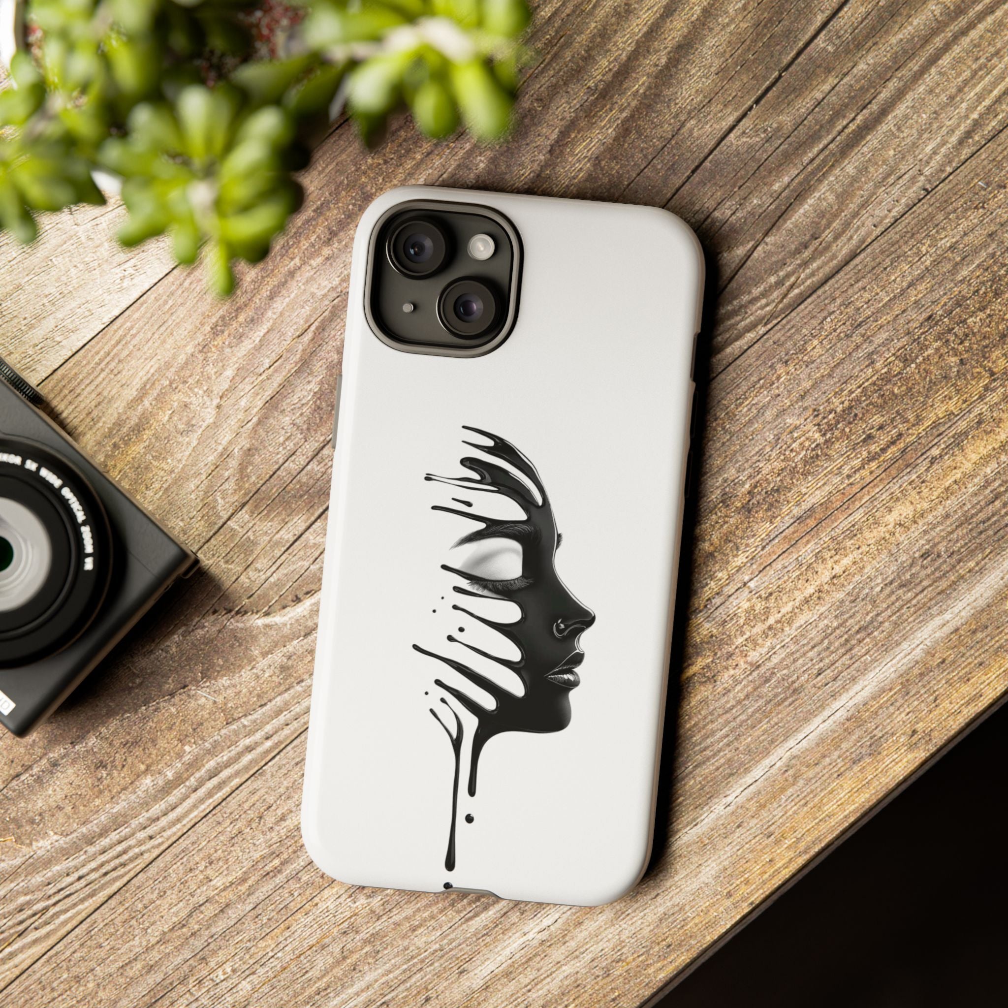 Stylish Phone Case with Artistic Design, Tough Phone Cover, Unique Phone Accessory, Gift for Art Lovers, Trendy Protective Case