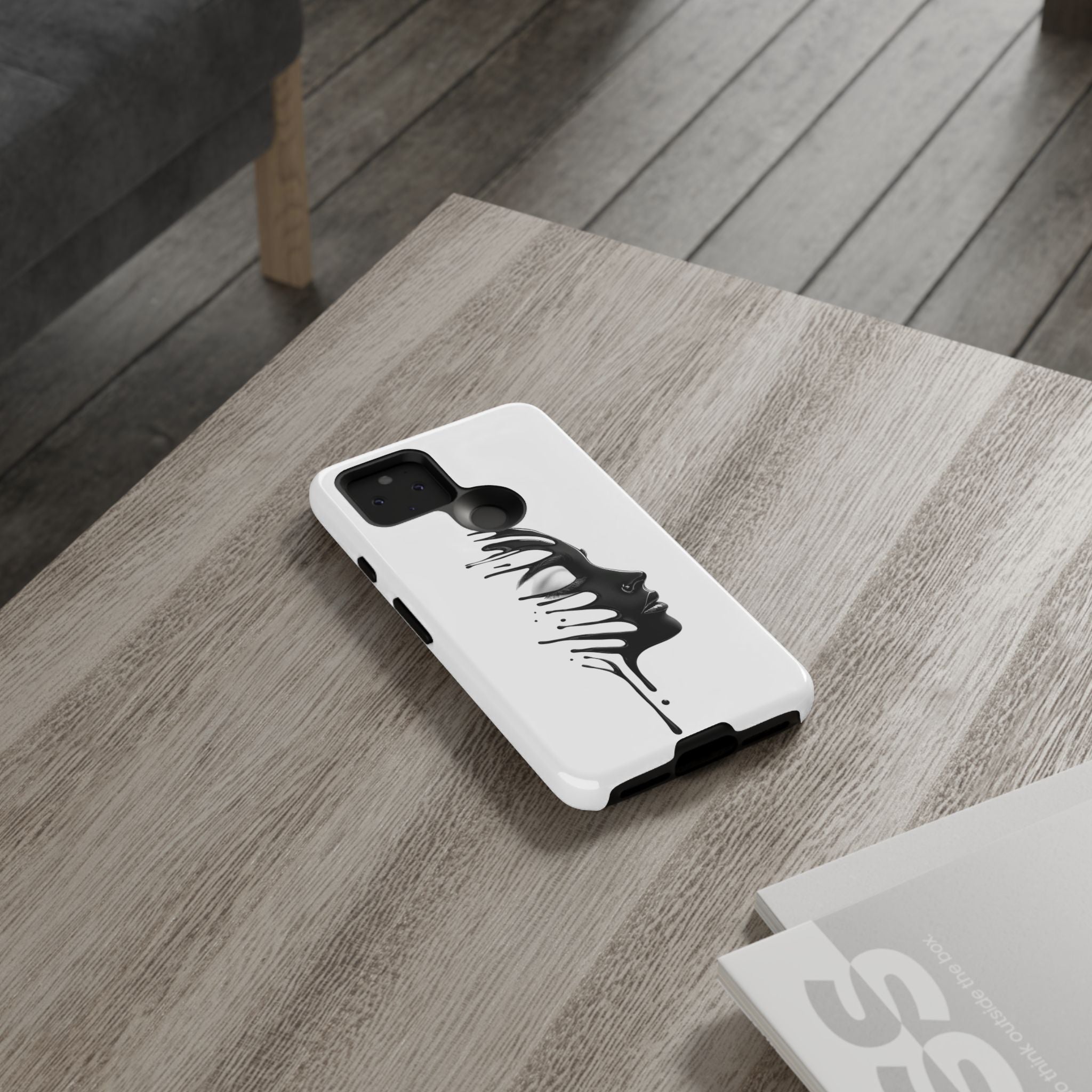 Stylish Phone Case with Artistic Design, Tough Phone Cover, Unique Phone Accessory, Gift for Art Lovers, Trendy Protective Case