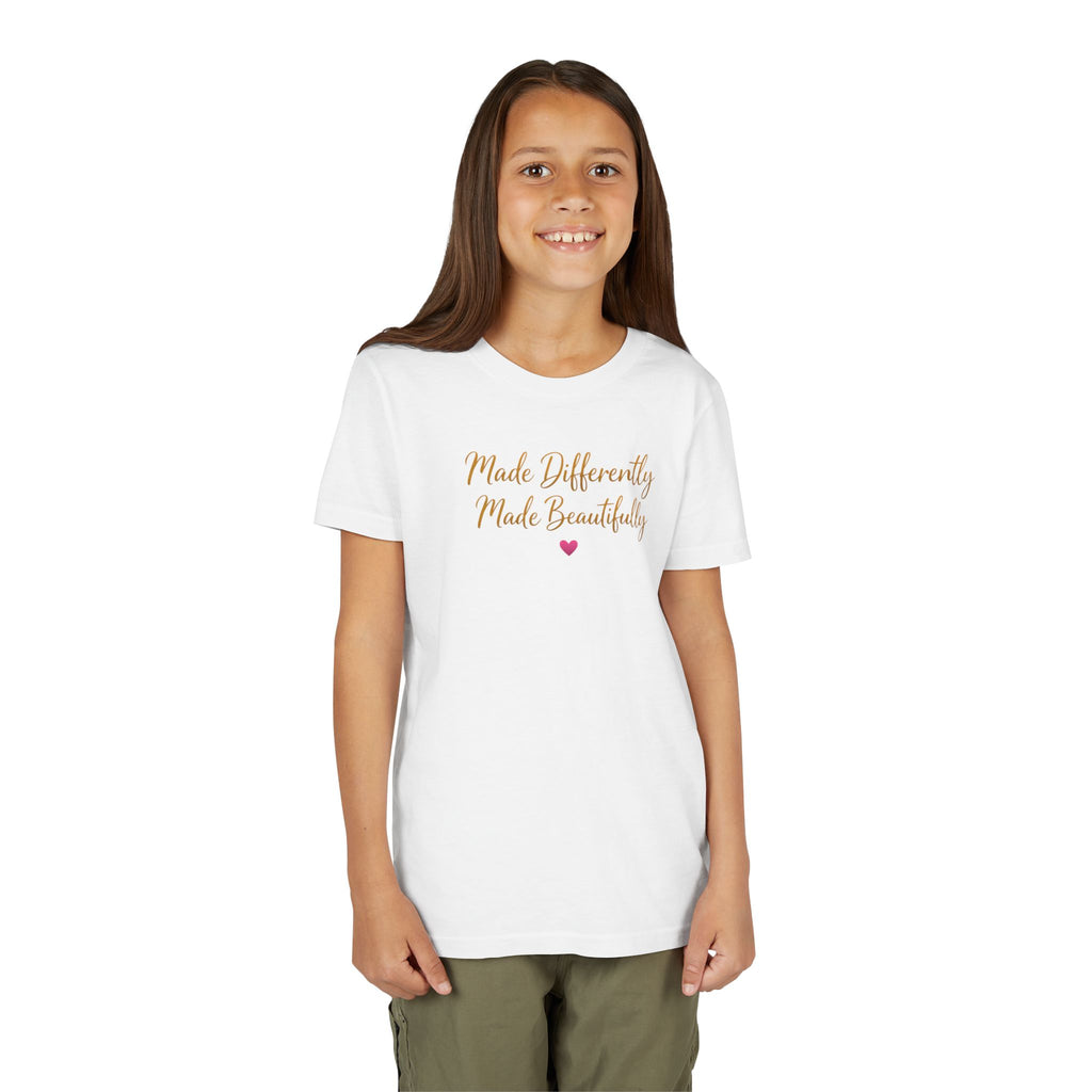 Youth Tee – "Made Differently Made Beautifully" Inspirational Kids T‑Shirt