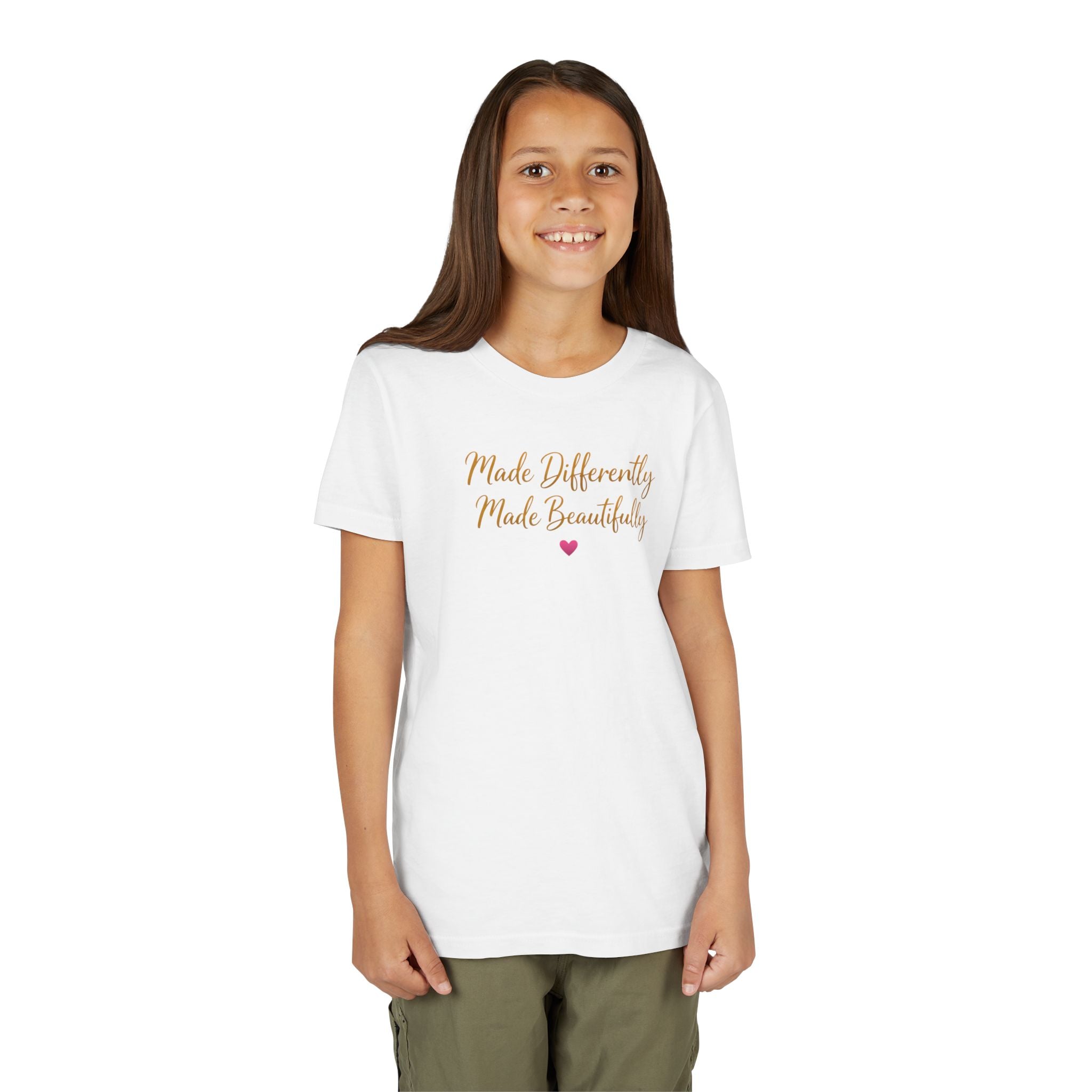 Youth Tee – "Made Differently Made Beautifully" Inspirational Kids T‑Shirt