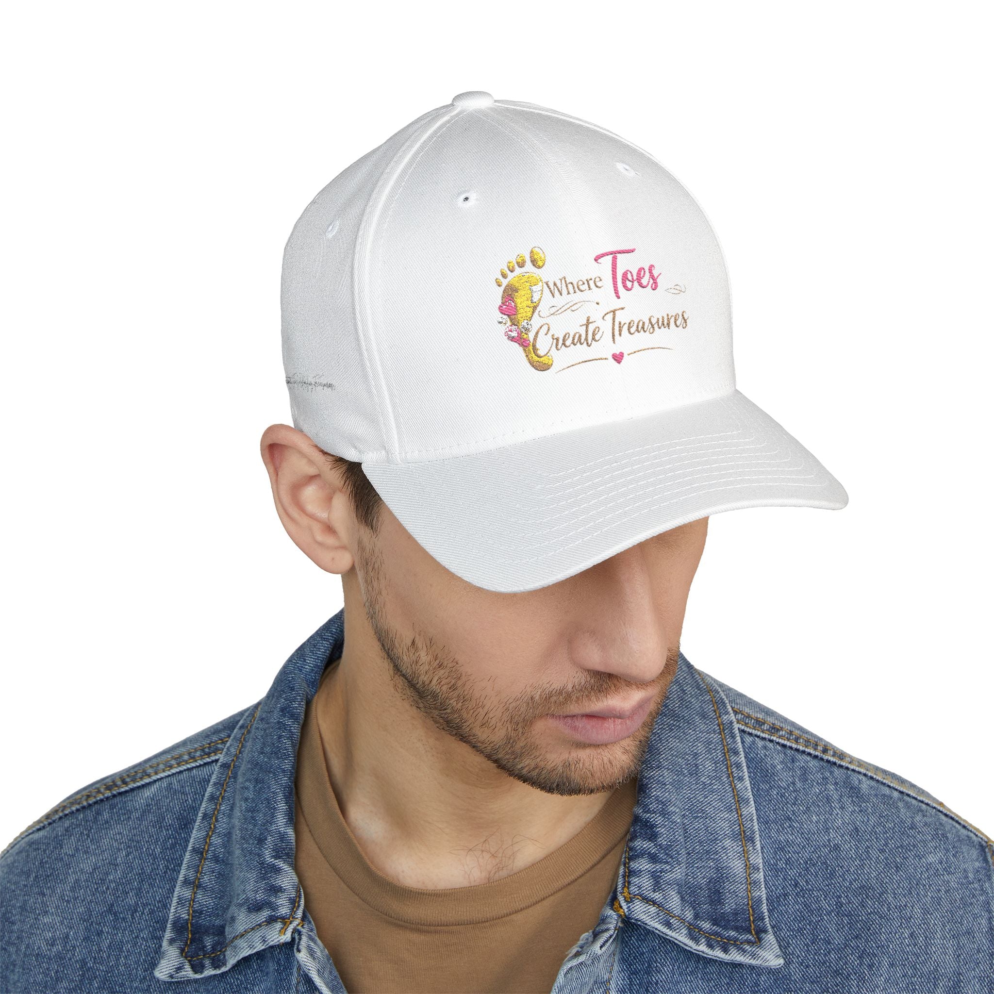 “Where Toes Create Treasures” - Closed-Back Structured Cap (Embroidery)