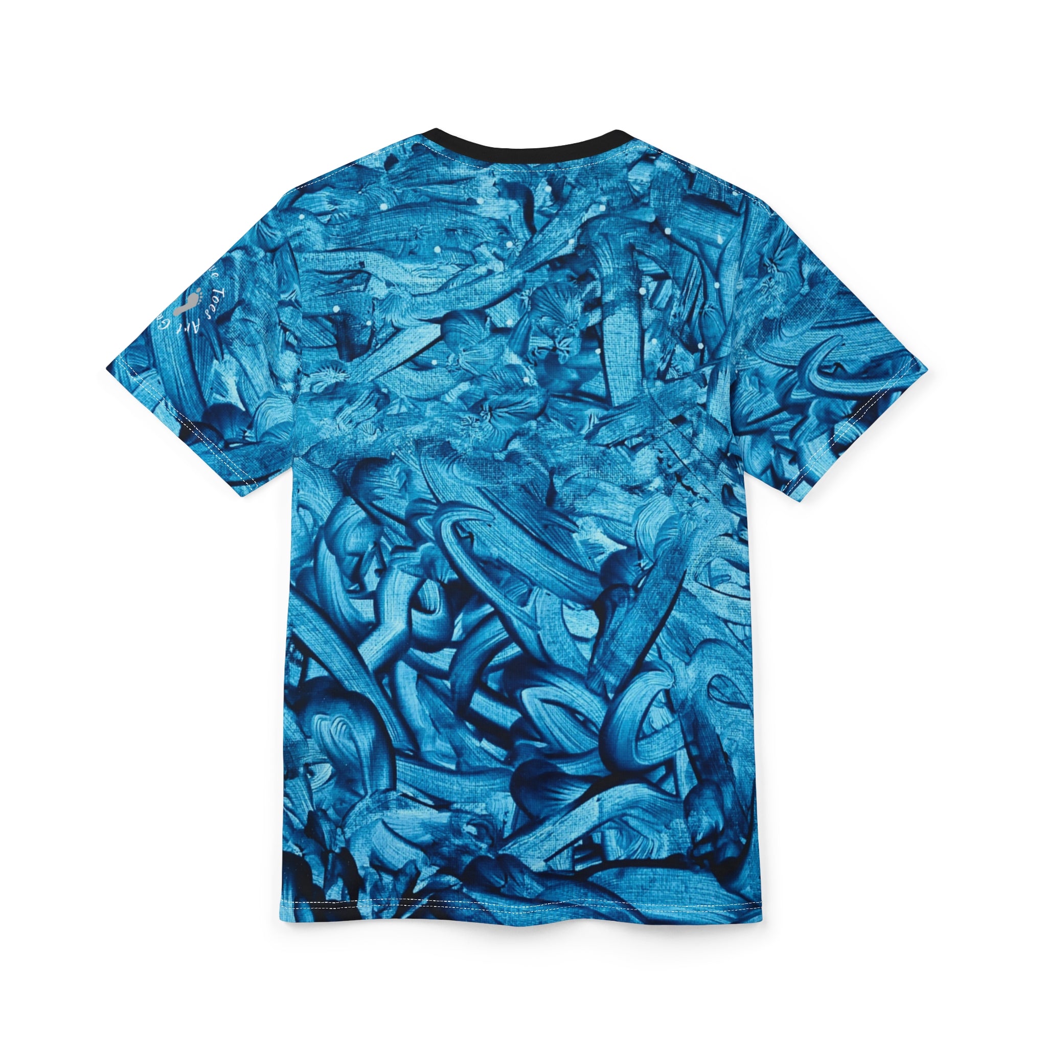 Vibrant “True Blue |” Abstract Unisex Cut & Sew Tee