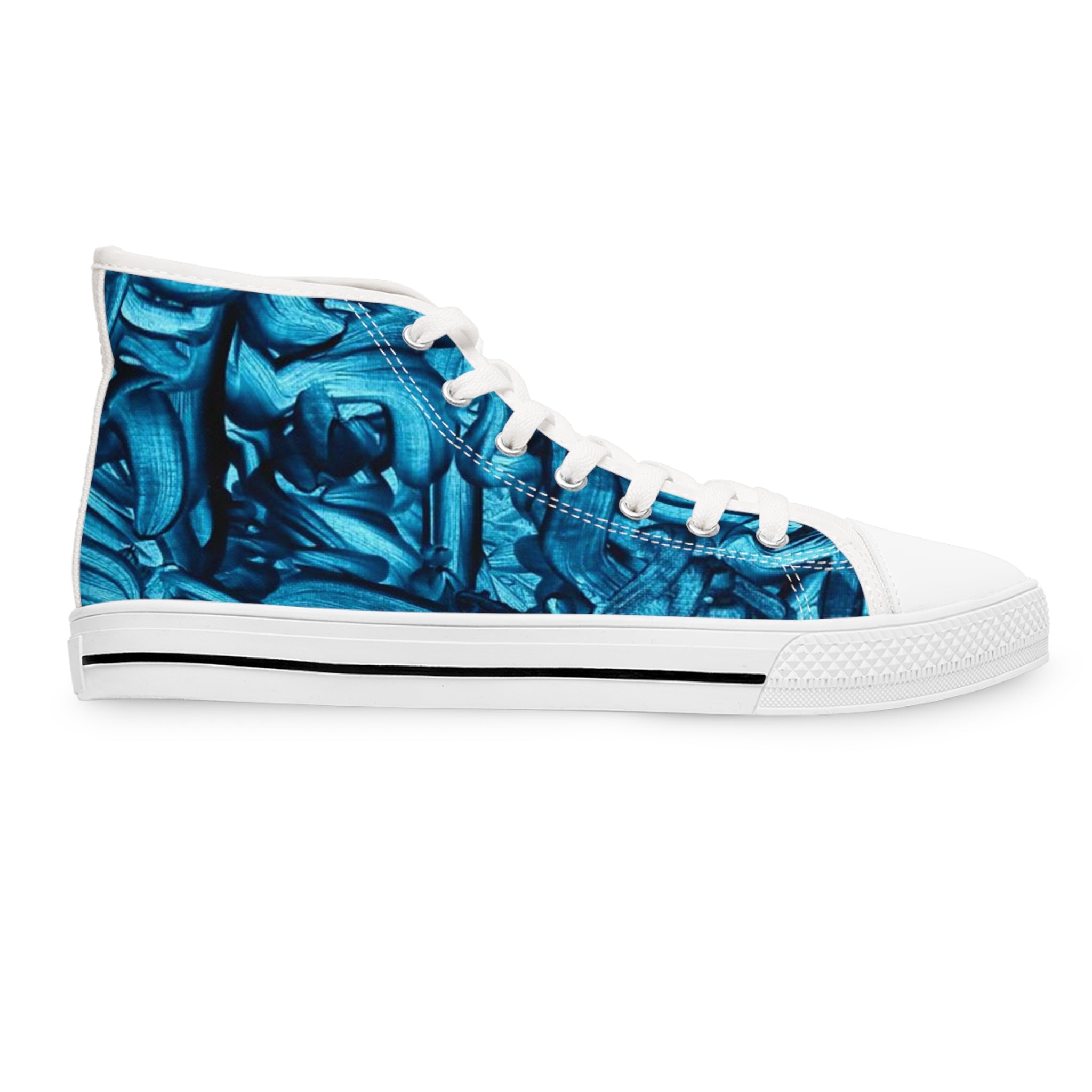 True Blue || Tie Dye Women's High Top Sneakers