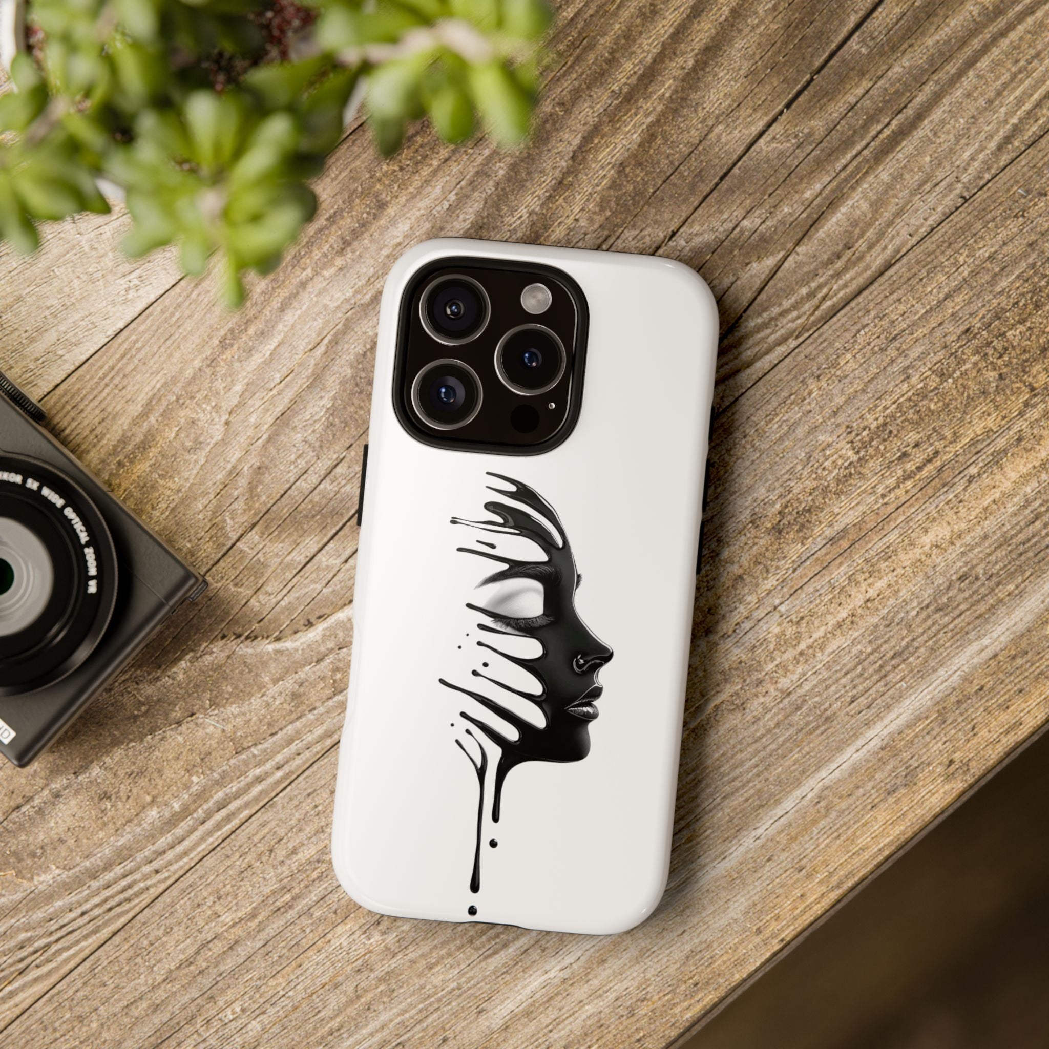 Stylish Phone Case with Artistic Design, Tough Phone Cover, Unique Phone Accessory, Gift for Art Lovers, Trendy Protective Case