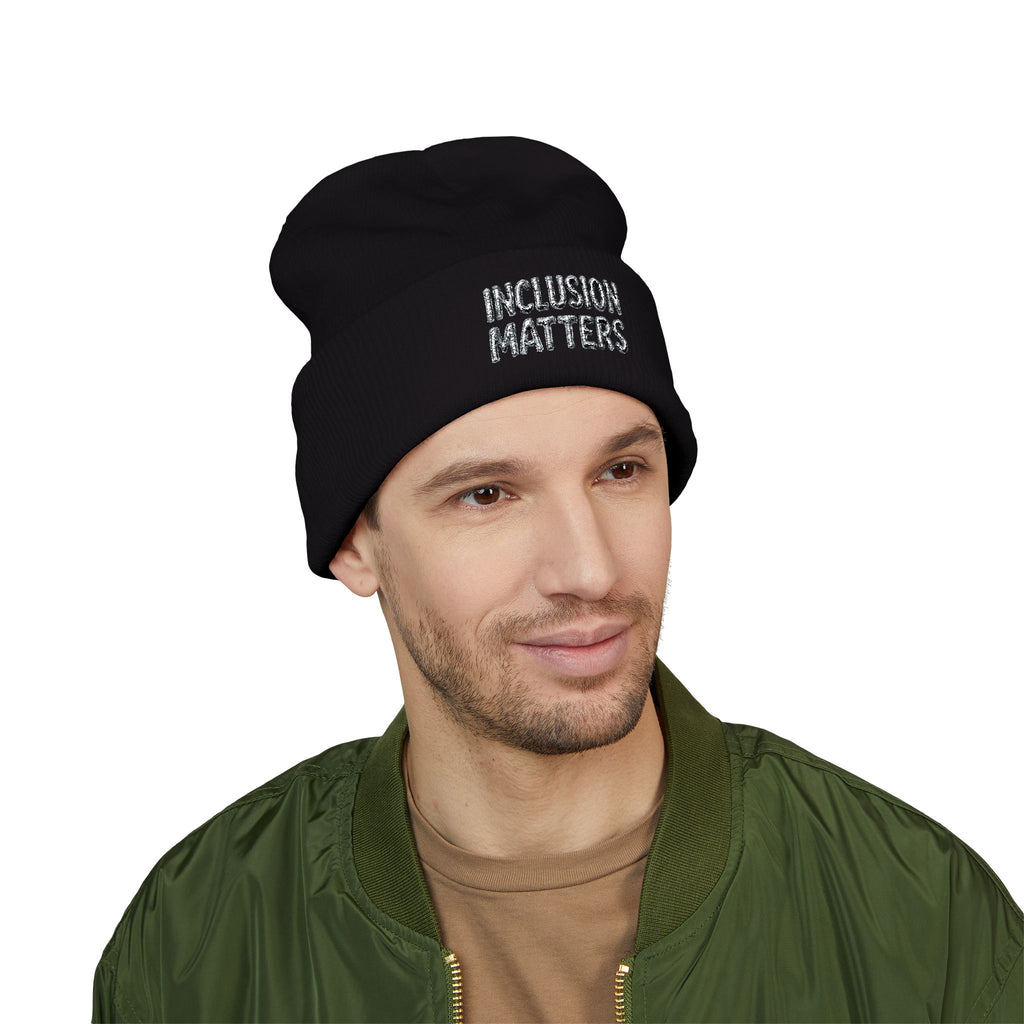 Inclusion Matters Embroidered Cuffed Beanie