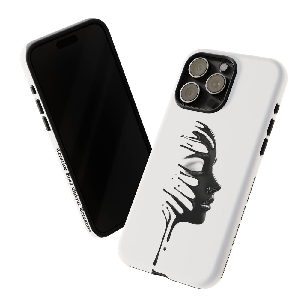 Stylish Phone Case with Artistic Design, Tough Phone Cover, Unique Phone Accessory, Gift for Art Lovers, Trendy Protective Case