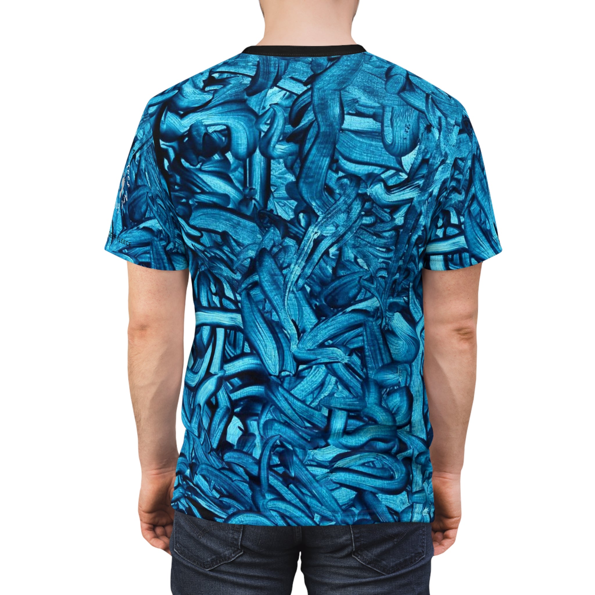 Vibrant “True Blue ||” Abstract Unisex Cut & Sew Tee