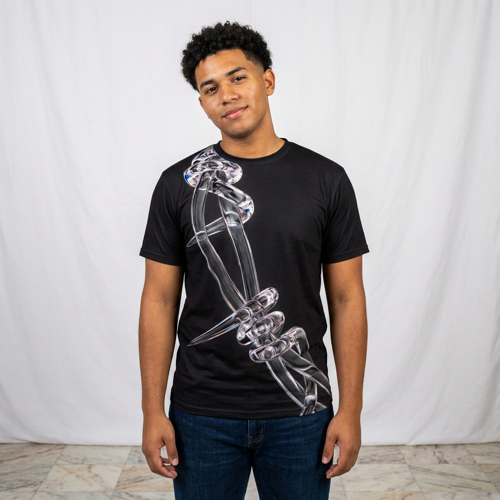 The Cost Of Love Tee — Black All-Over Print Artistic T-Shirt