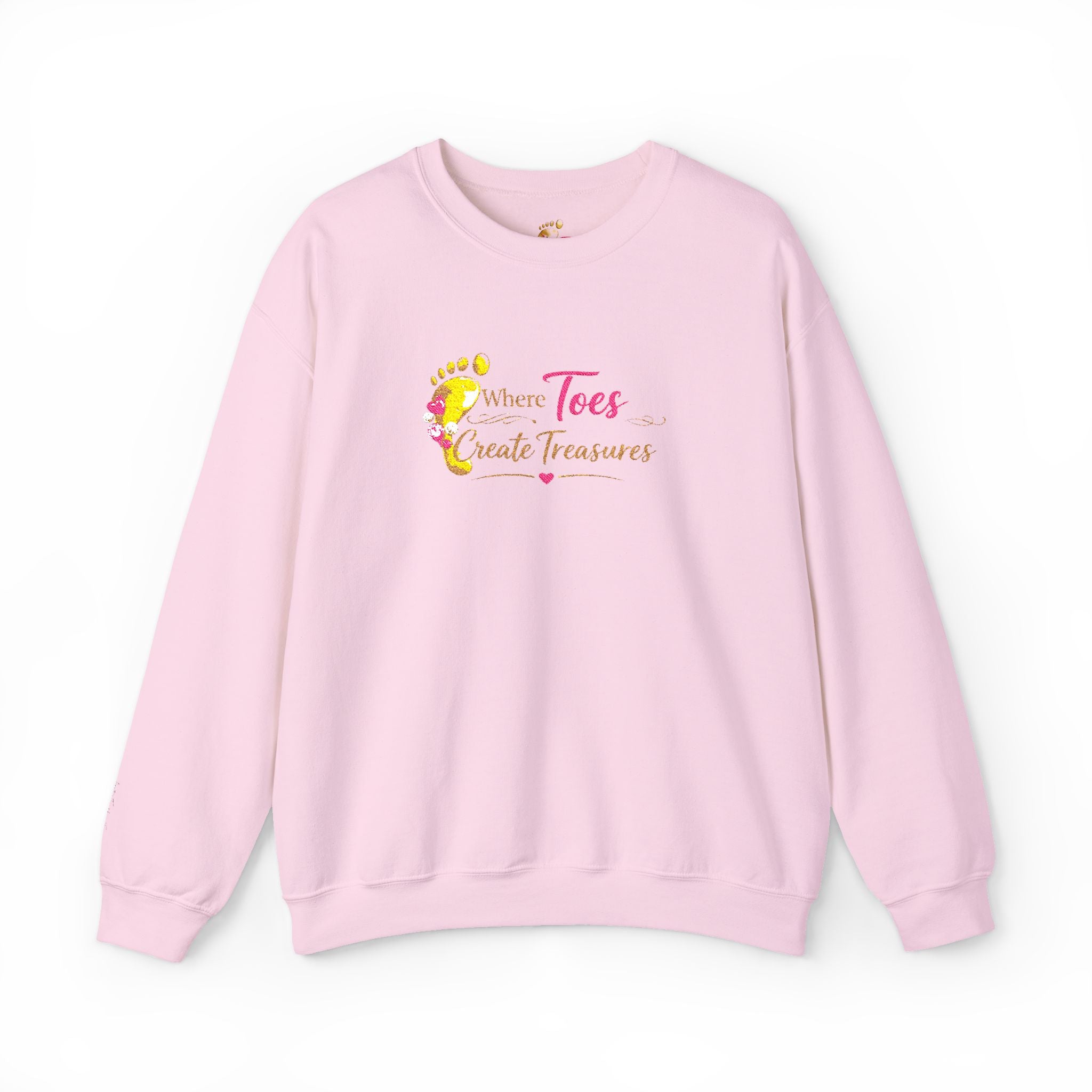 Crewneck Sweatshirt — "When Toes Create Treasures" Floral Beach Mom Pullover