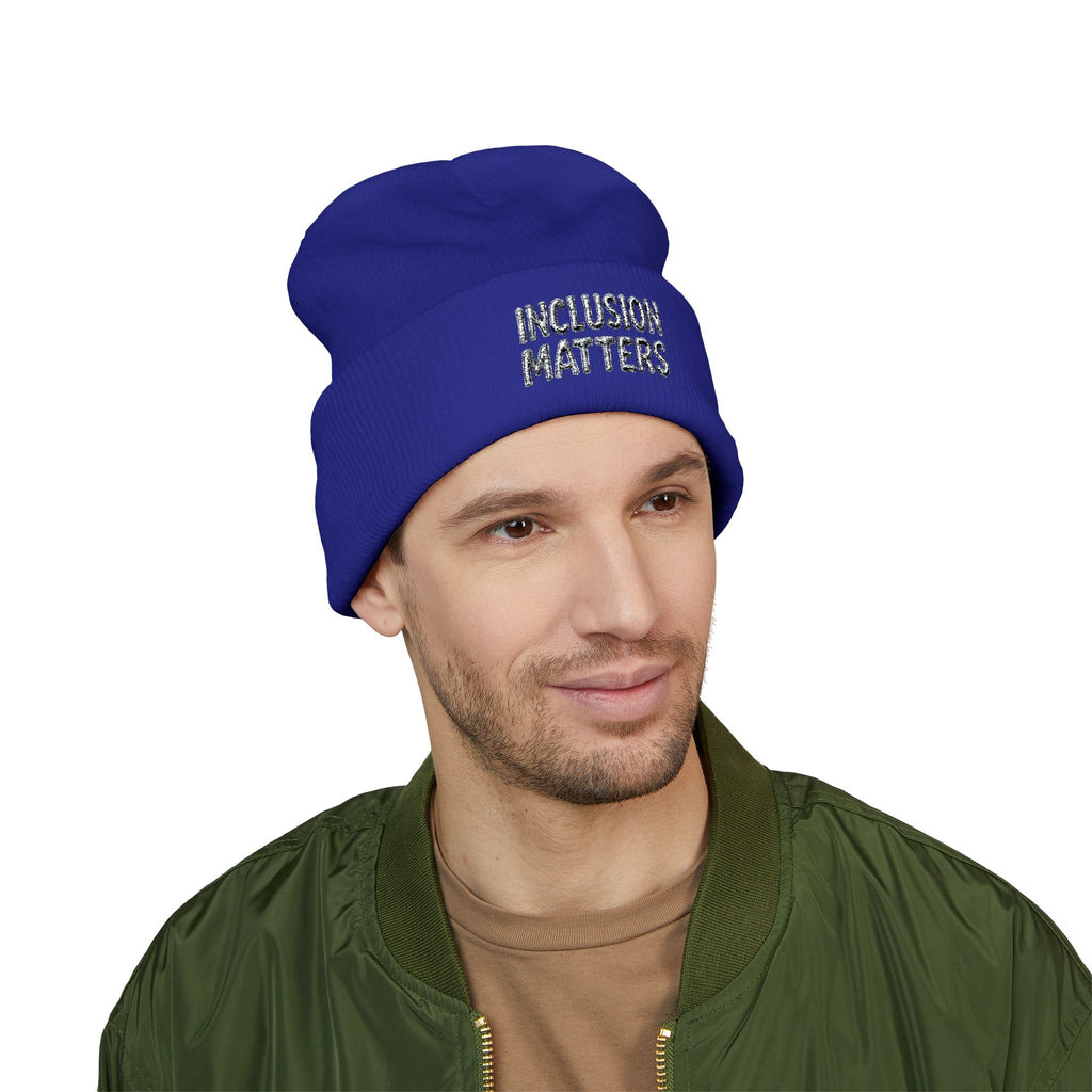 Inclusion Matters Embroidered Cuffed Beanie