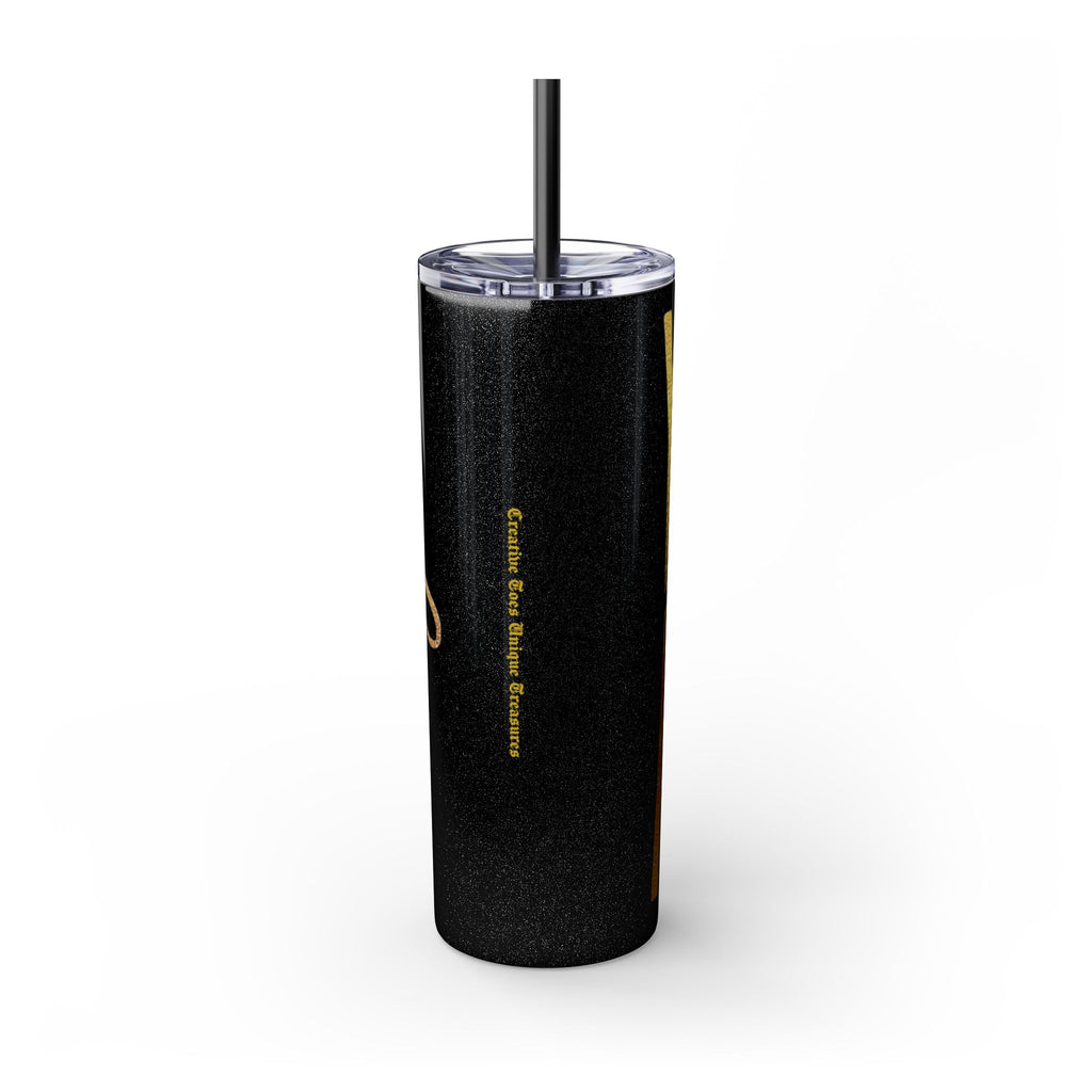 Inspirational Skinny Tumbler, 20oz - Motivational Drinkware, Gift for Her, Office Supplies, Travel Mug, Cheerful Hydration