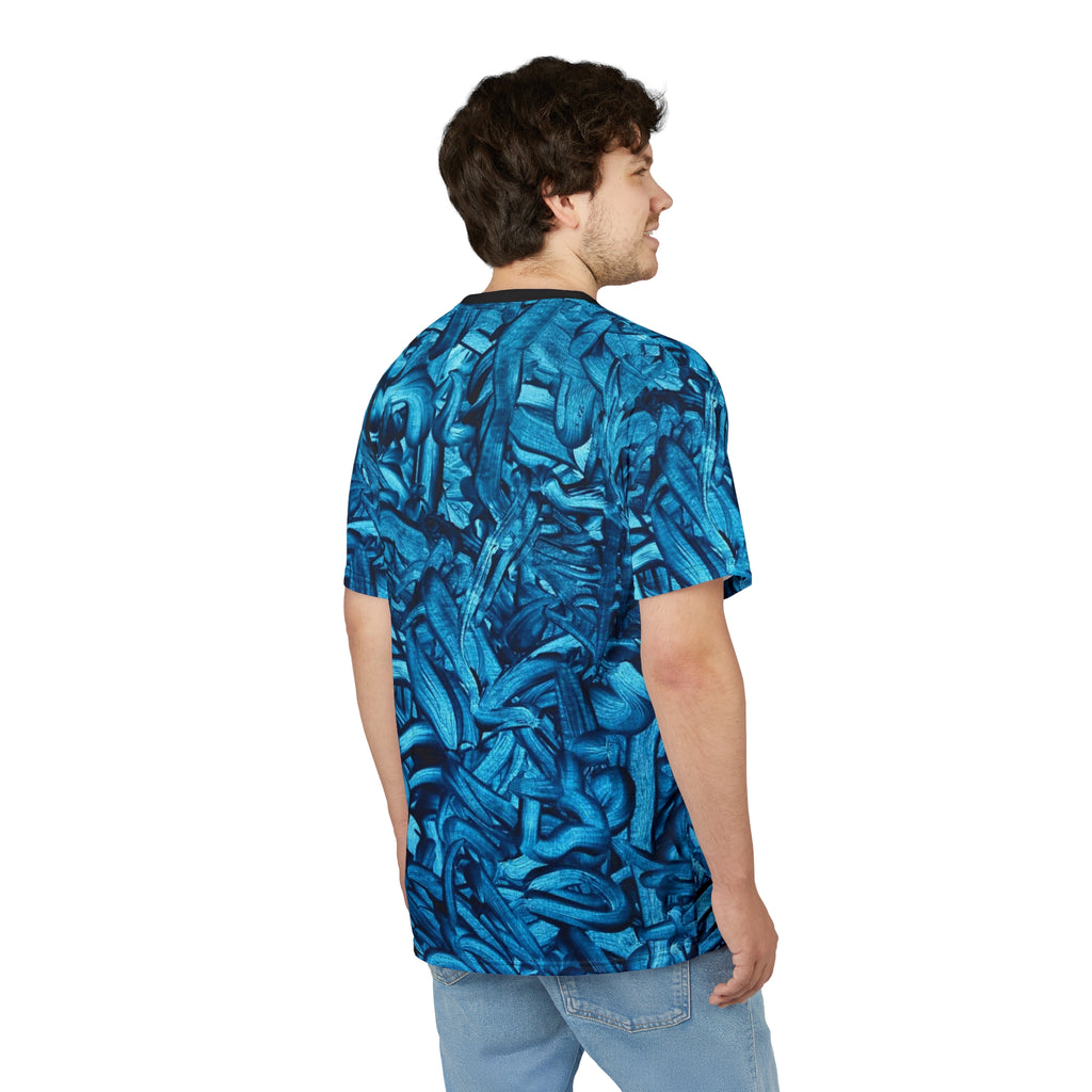 Vibrant “True Blue ||” Abstract Unisex Cut & Sew Tee