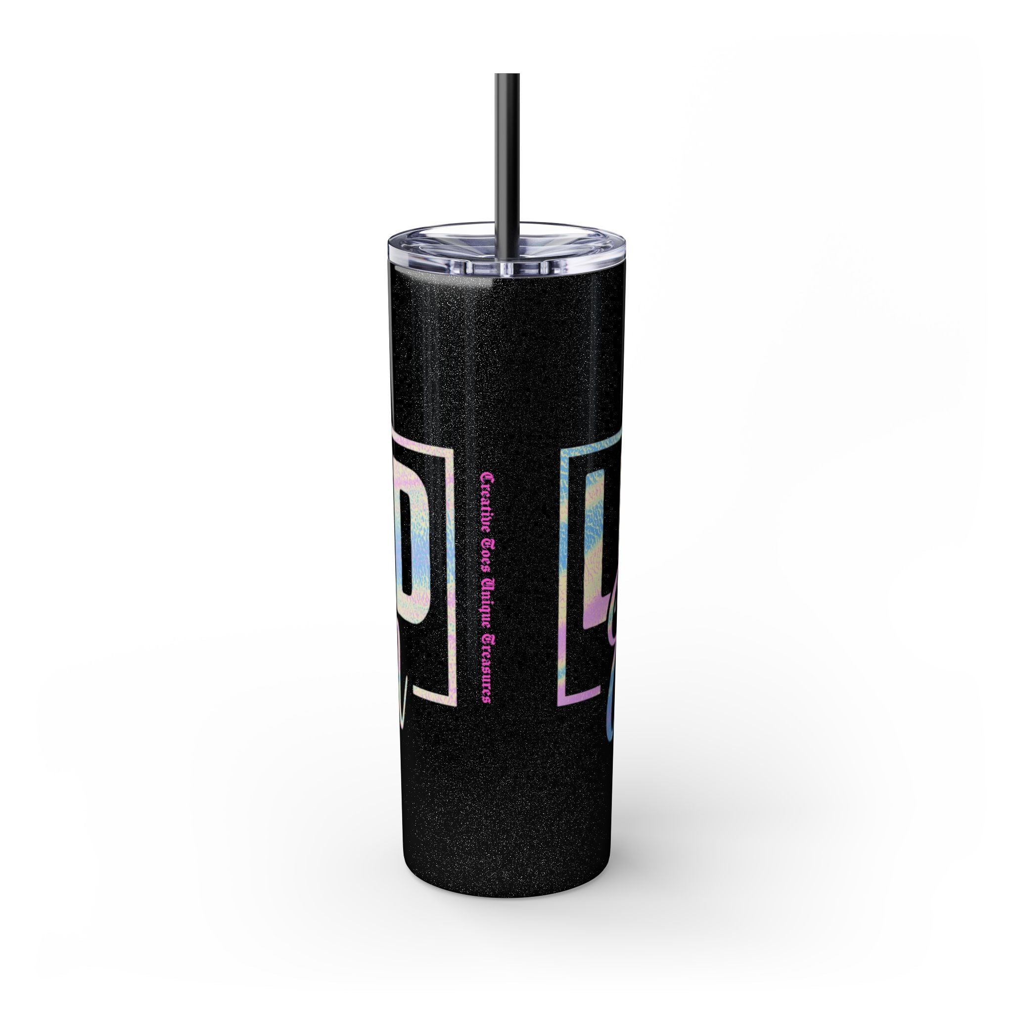 Inspirational Skinny Tumbler, 20oz - Motivational Drinkware, Gift for Her, Office Supplies, Travel Mug, Cheerful Hydration
