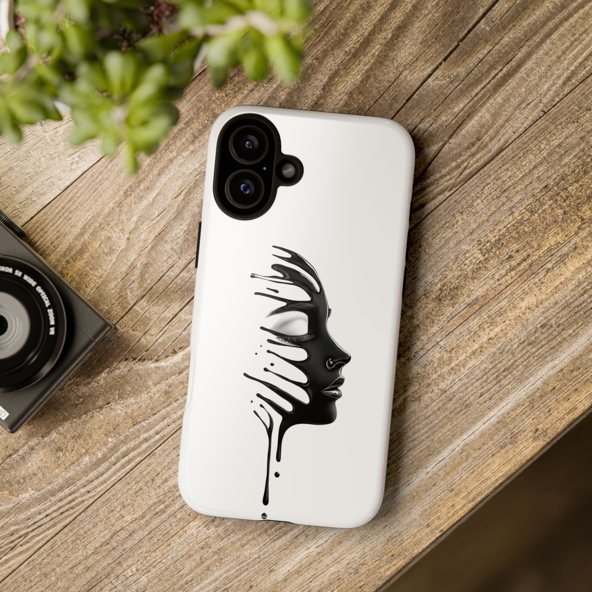 Stylish Phone Case with Artistic Design, Tough Phone Cover, Unique Phone Accessory, Gift for Art Lovers, Trendy Protective Case