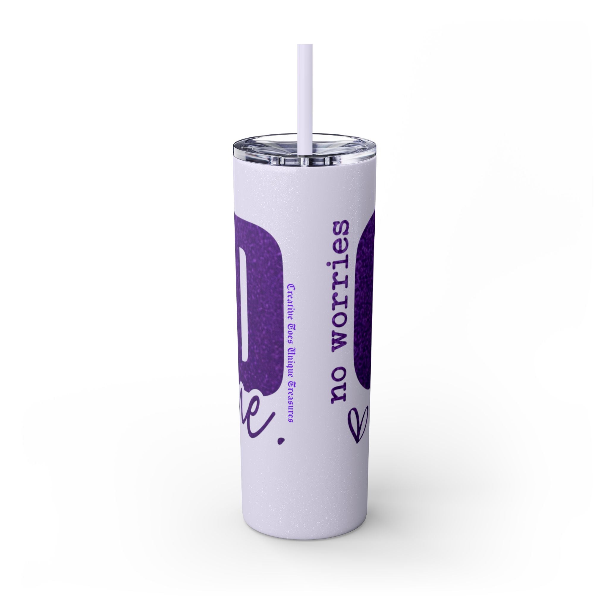 Inspirational Skinny Tumbler, 20oz - Motivational Drinkware, Gift for Her, Office Supplies, Travel Mug, Cheerful Hydration