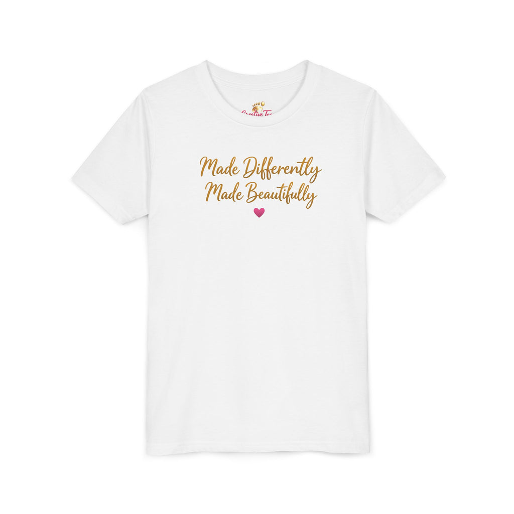Youth Tee – "Made Differently Made Beautifully" Inspirational Kids T‑Shirt