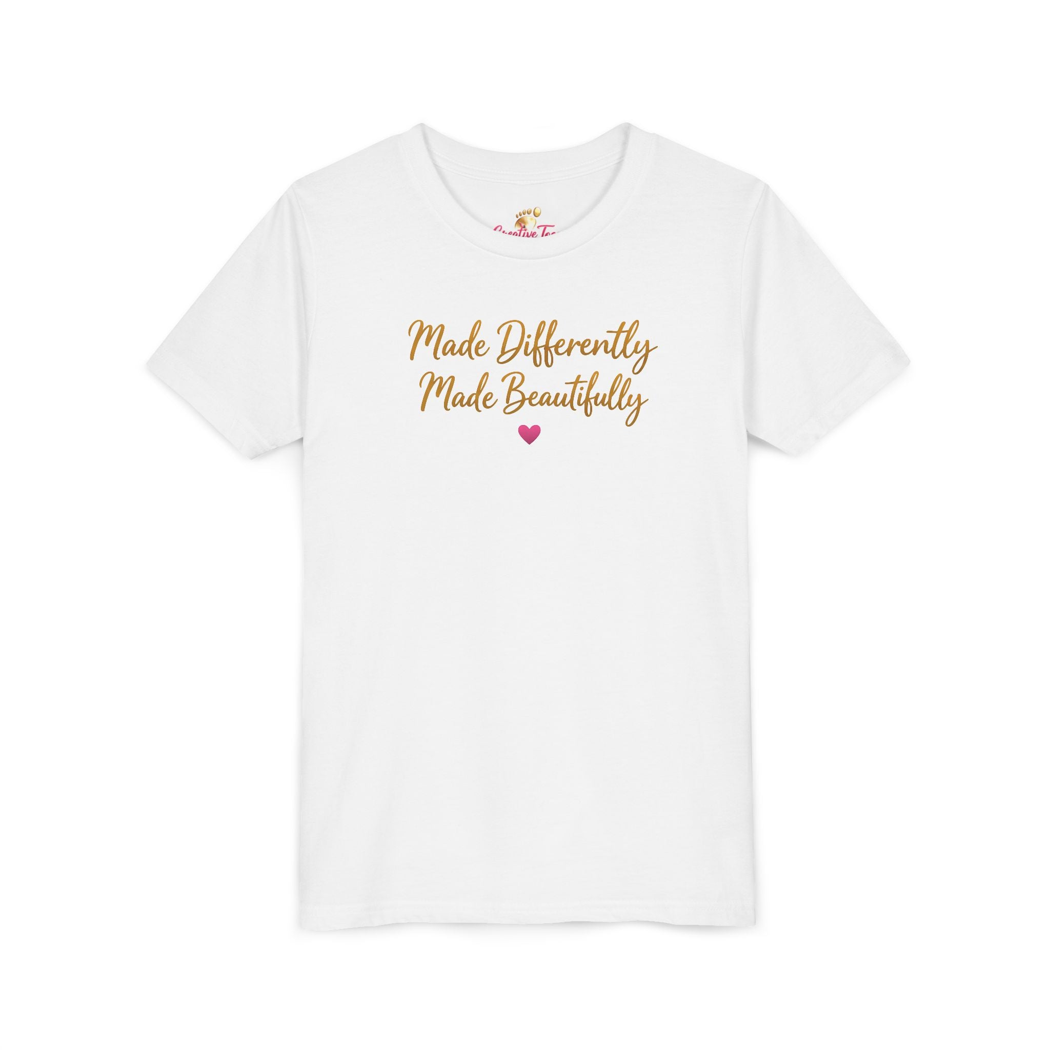 Youth Tee – "Made Differently Made Beautifully" Inspirational Kids T‑Shirt