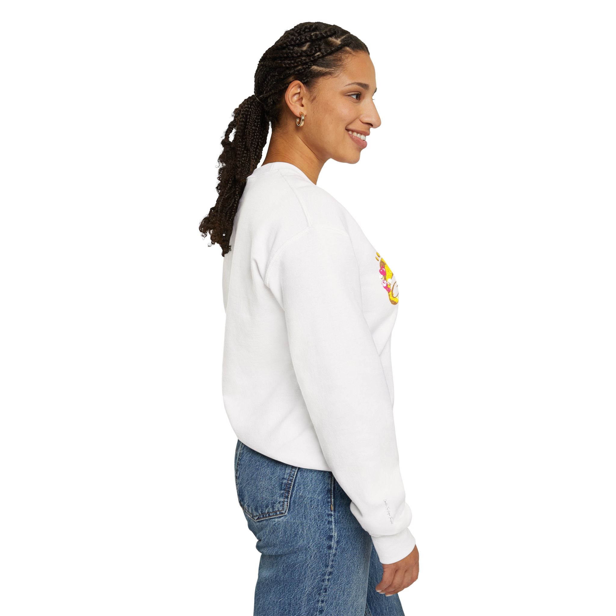 Crewneck Sweatshirt — "When Toes Create Treasures" Floral Beach Mom Pullover