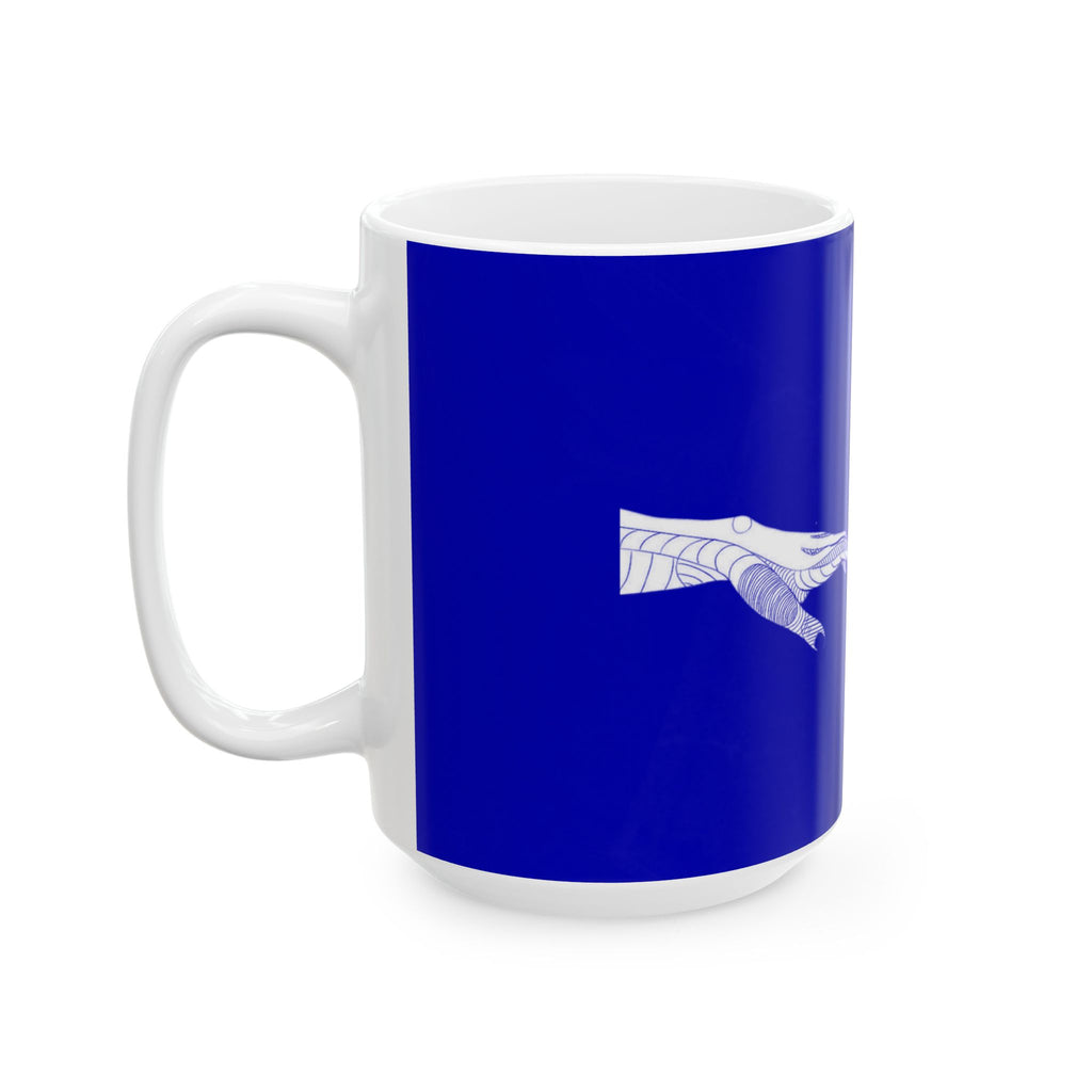 “Hand in hand” artistic Ceramic Mug - Hand Connection Design, 11oz & 15oz