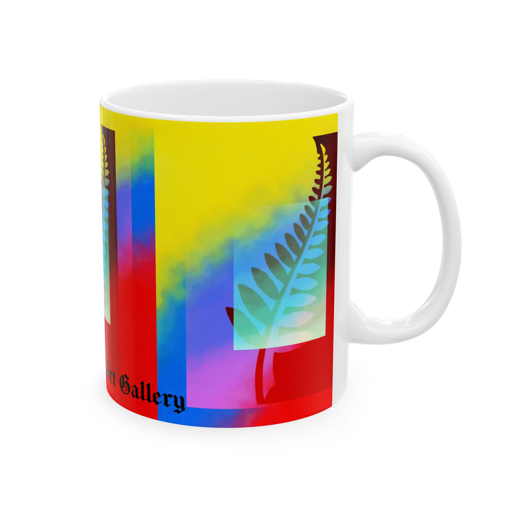 Colorful Fern Ceramic Mug | Creative Toes Art Gallery - 11oz & 15oz