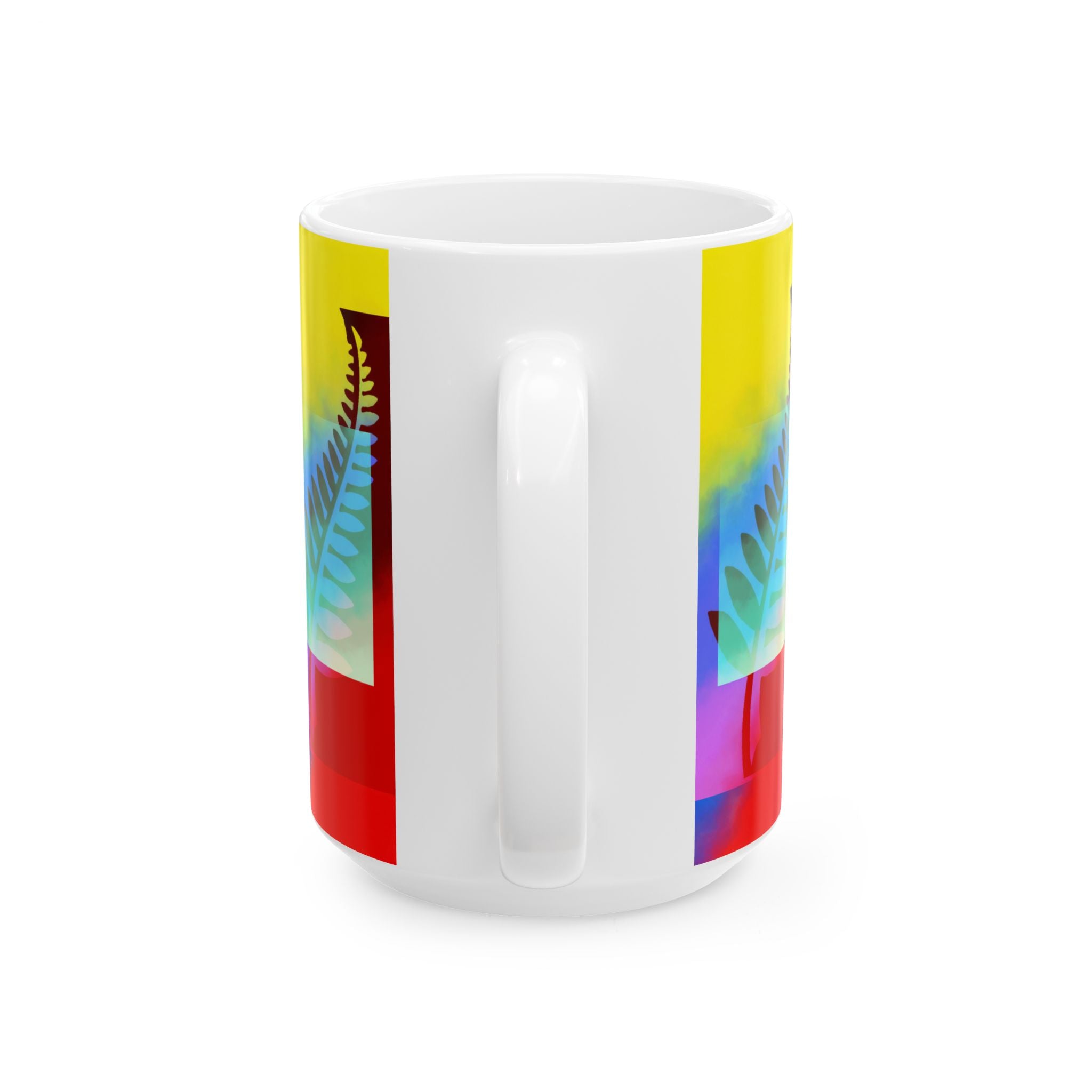 Colorful Fern Ceramic Mug | Creative Toes Art Gallery - 11oz & 15oz
