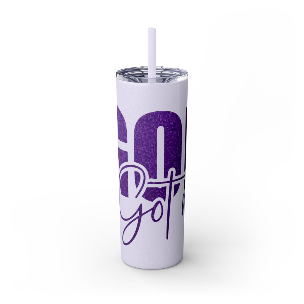 Inspirational Skinny Tumbler, 20oz - Motivational Drinkware, Gift for Her, Office Supplies, Travel Mug, Cheerful Hydration