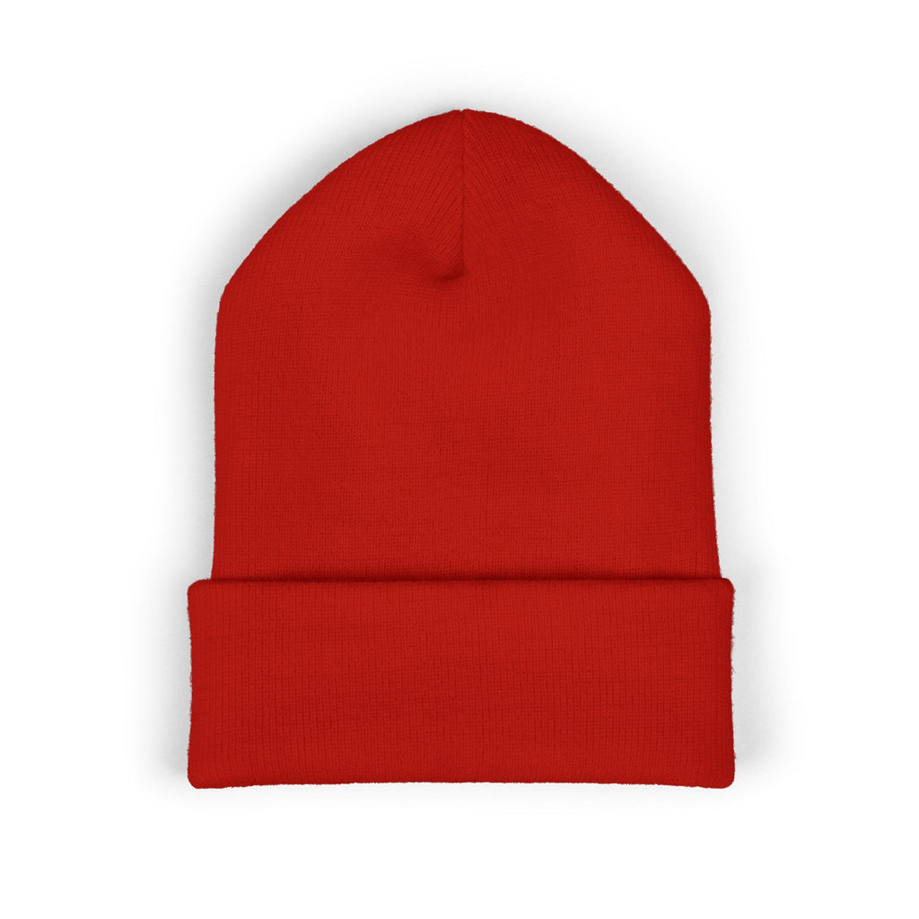 Classic Cuffed Beanie | Embroidered Warrior Hat for Adventurers, Winter Fashion, Gift for Her, Cozy Knit Cap, Unisex Beanie