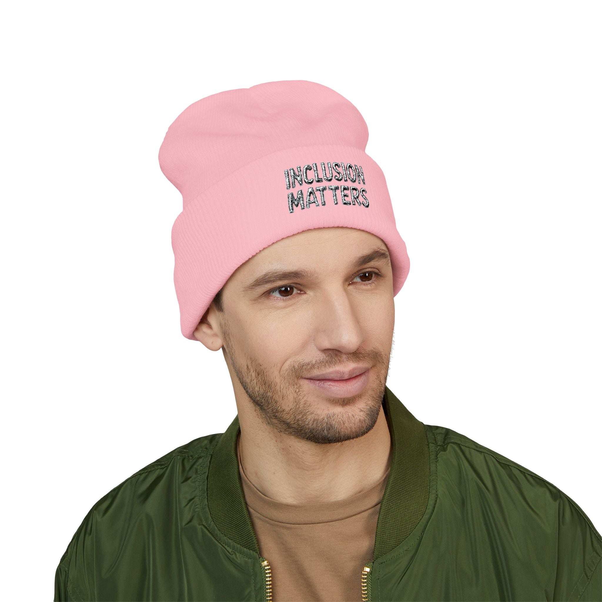 Inclusion Matters Embroidered Cuffed Beanie