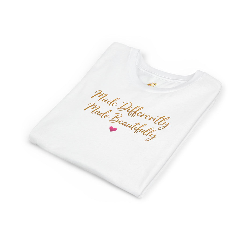 Youth Tee – "Made Differently Made Beautifully" Inspirational Kids T‑Shirt